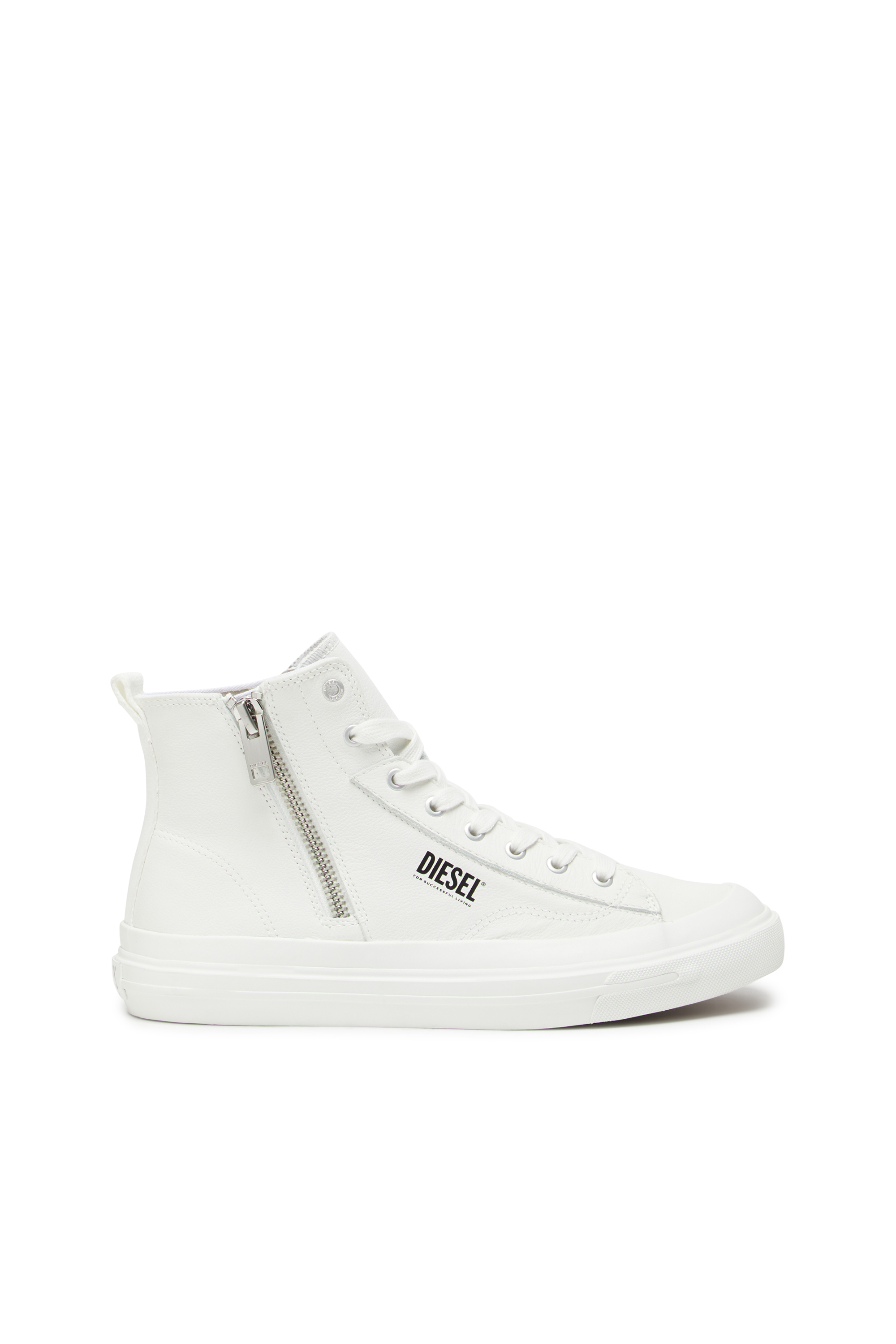 Diesel - S-ATHOS DV MID, Man's S-Athos Dv Mid - High-top sneakers with side zip in White - 1