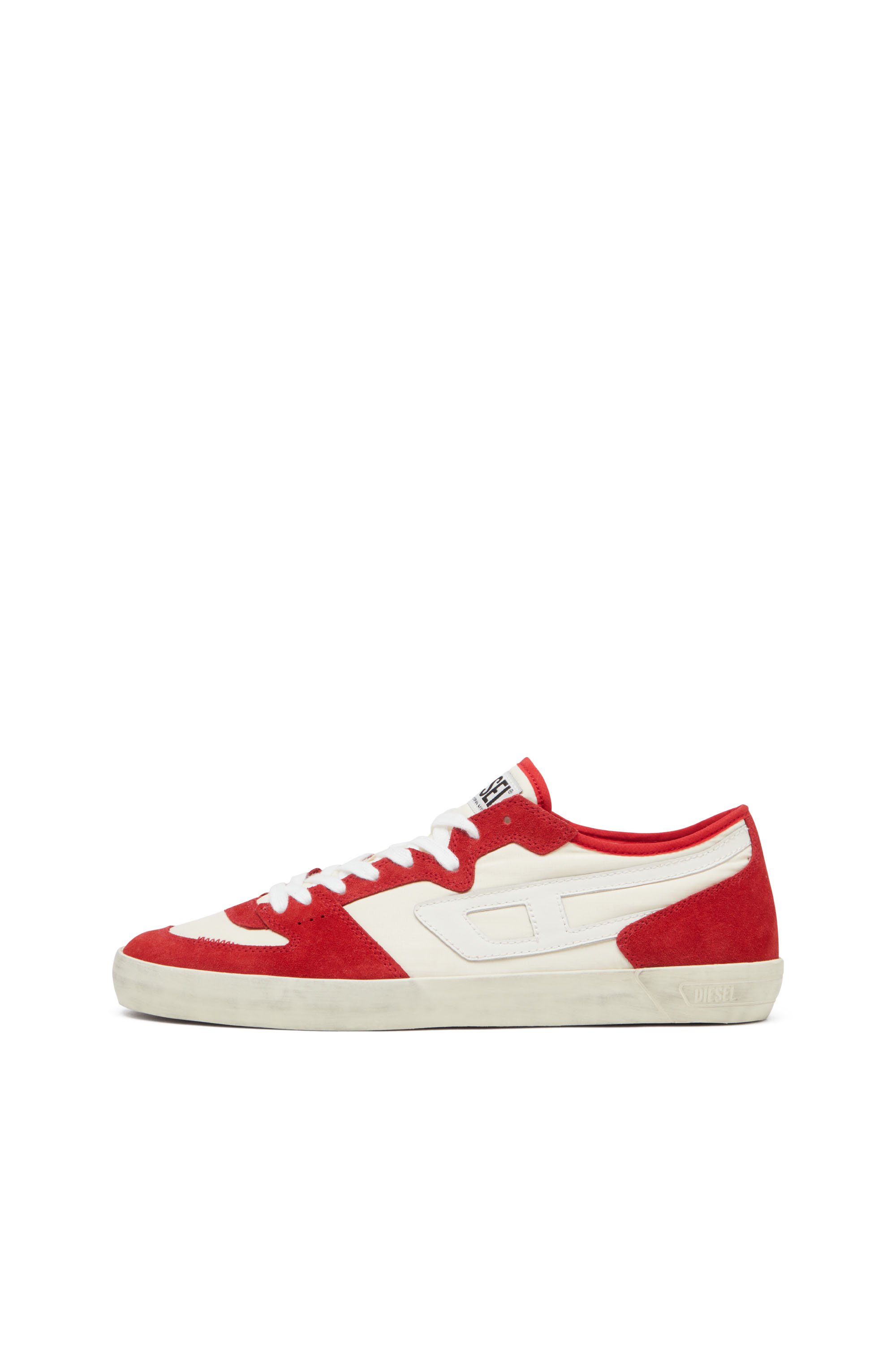 Diesel - S-LEROJI D-1 LOW, Man's S-Leroji D-Sneakers in padded ripstop and suede in Red/White - 7