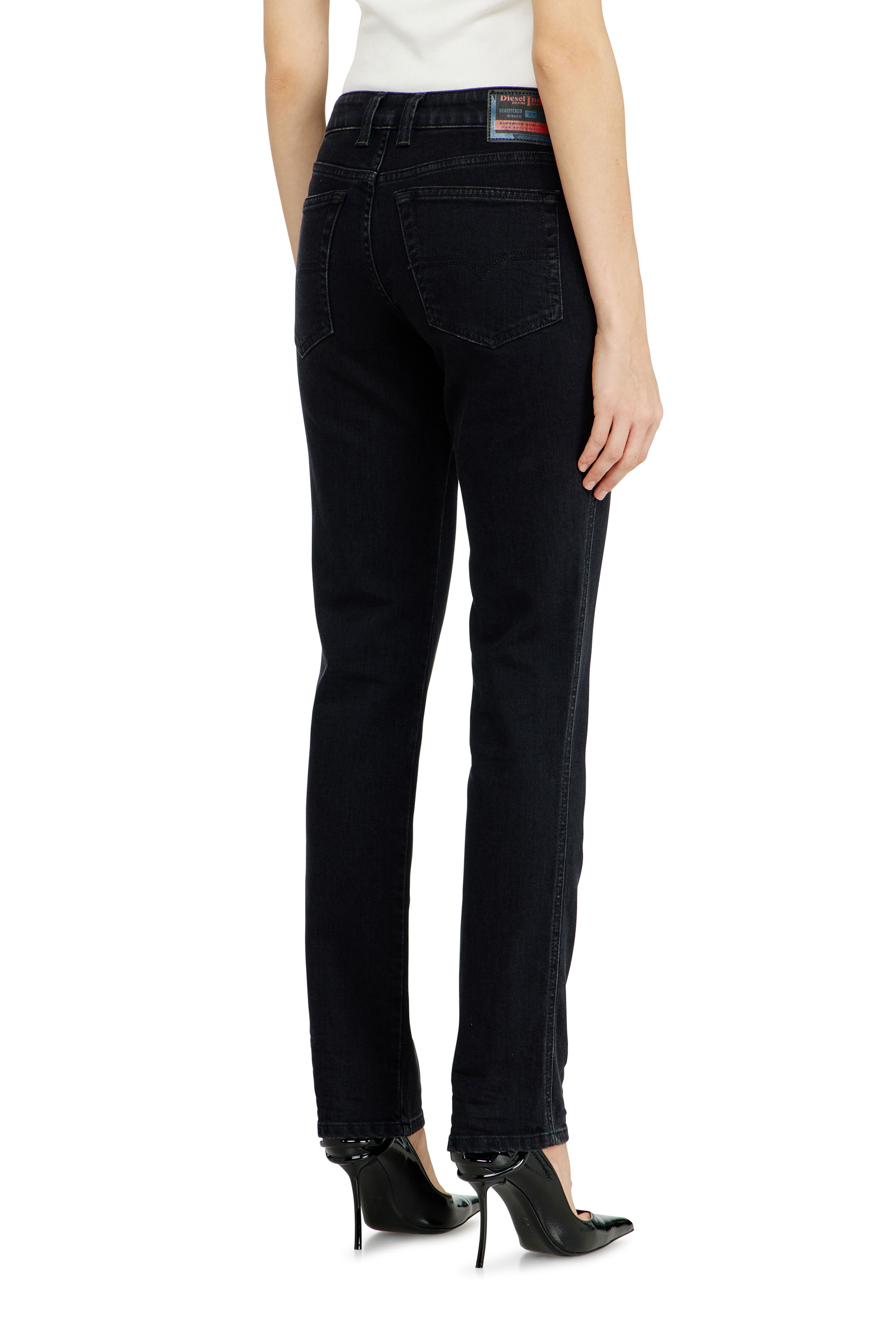 Diesel - Woman's Slim Jeans 1992 D-Jiann 09N89, Black/Dark grey - 5