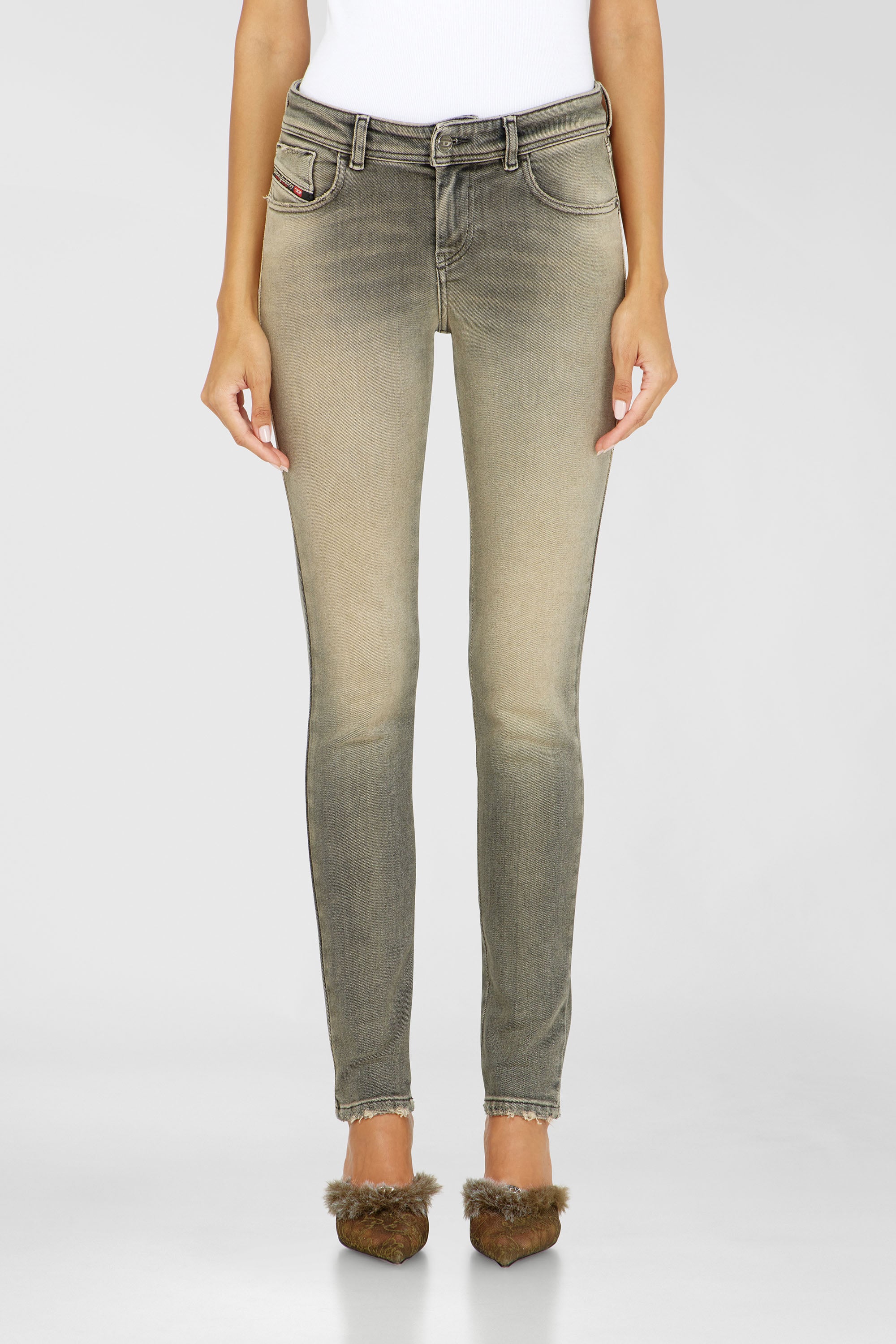 Diesel - Woman's Skinny Jeans 2017 Slandy 09P32, Grey - 4
