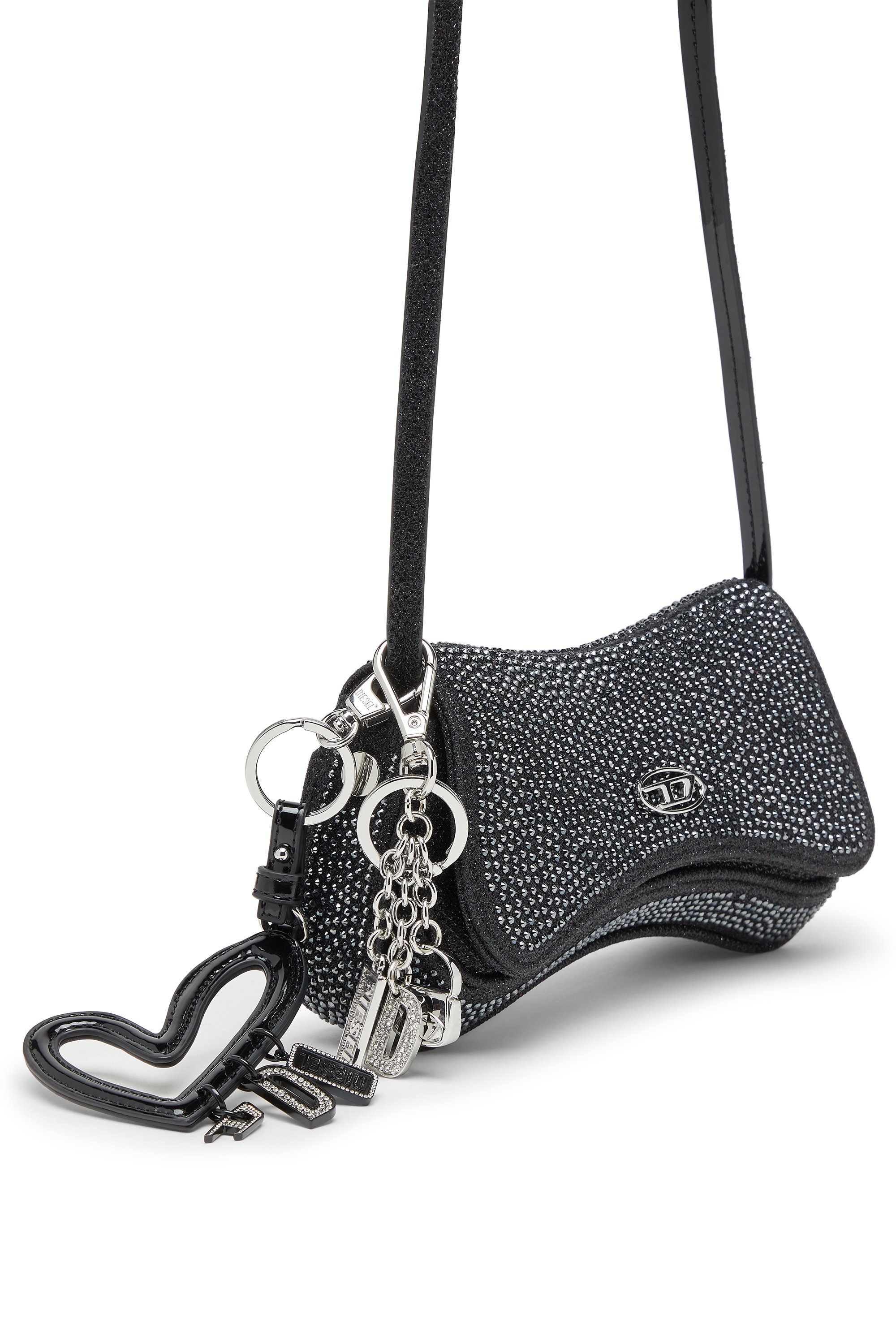 Diesel - MULTI II, Woman's Heart charm with glossy finish in Black - 2