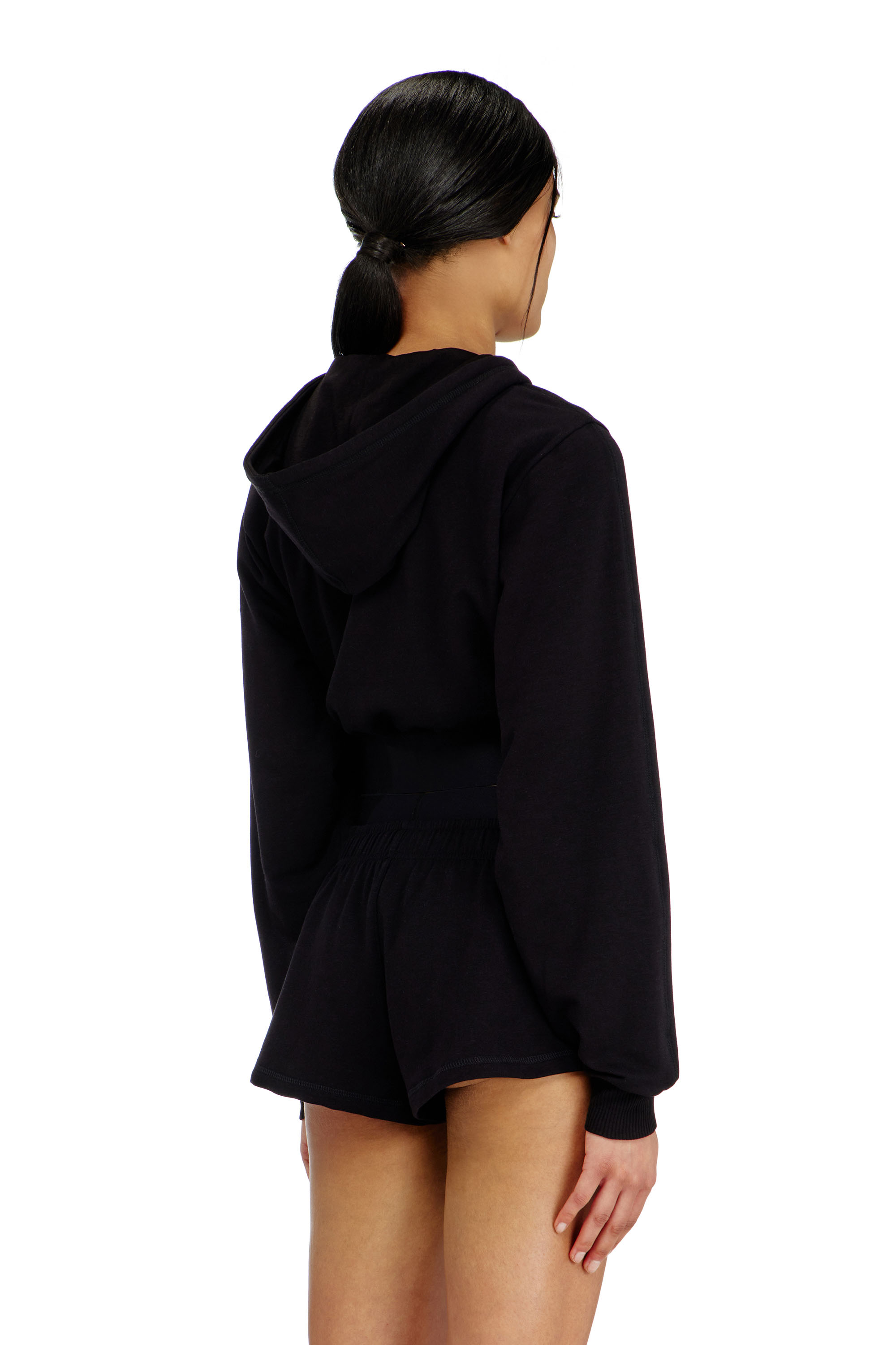 Diesel - MIRANDA-D-POP, Woman's Short pants in cotton Terry with Diesel logo in Black - 4