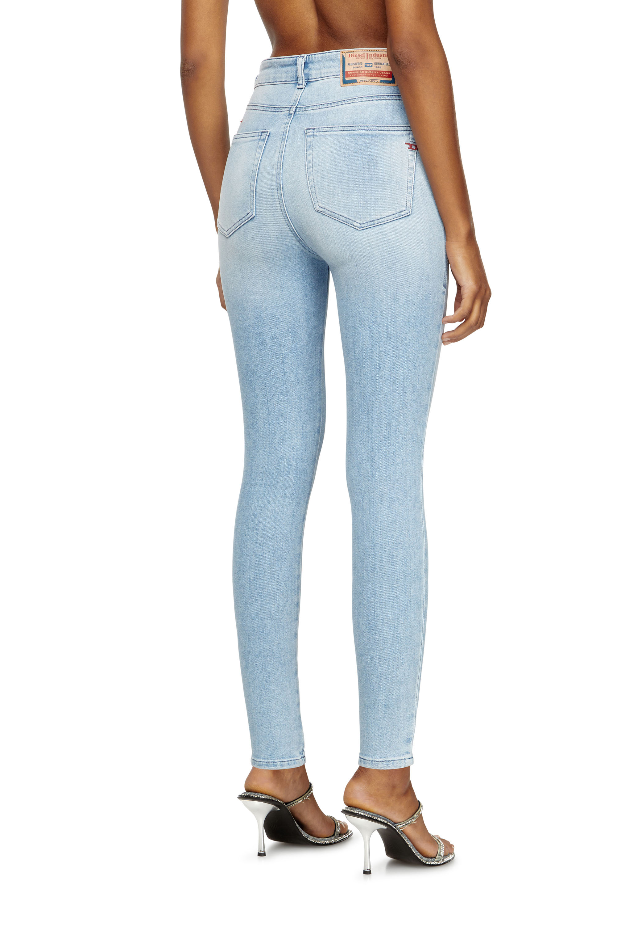 Skinny Jeans 1984 Slandy-High 09M05, Light Blue Diesel - Woman's Skinny Jeans 1984 Slandy-High 09M05, Light Blue - 4
