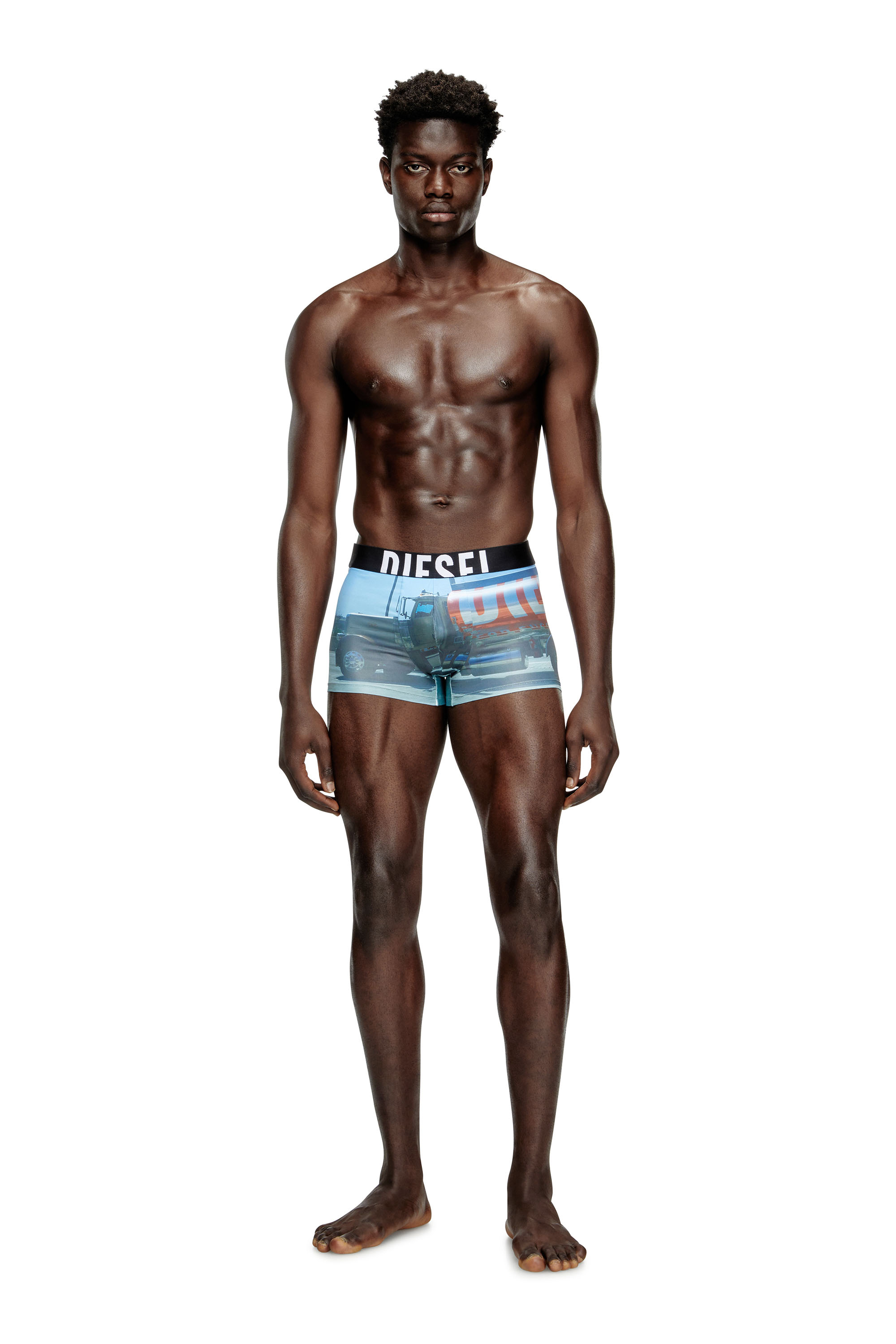 Diesel - DAMIEN-D-POP-40, Man's Boxer briefs with Pop print in White - 1
