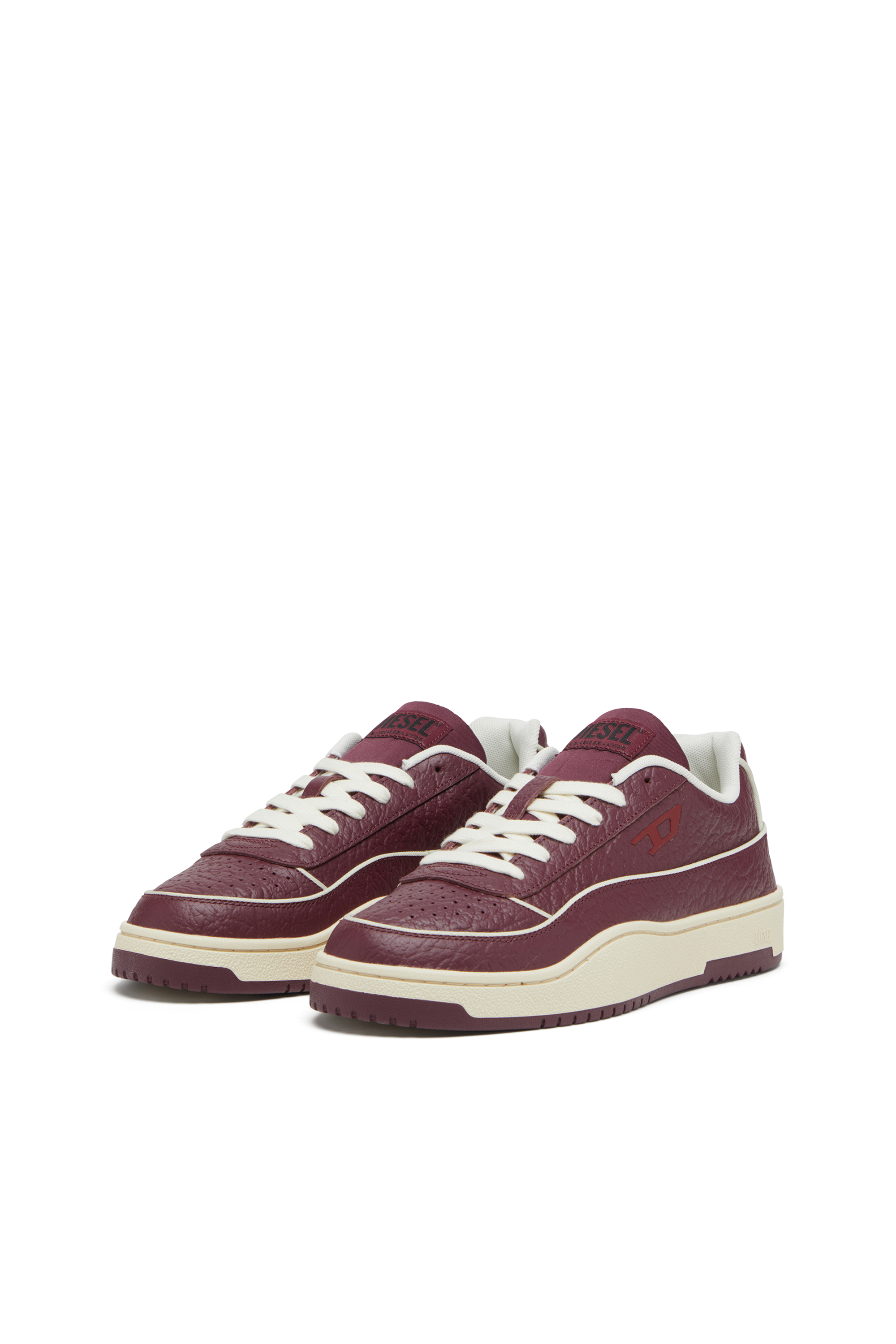 Diesel - S-TRACKER-D LOW, Man's S-Tracker-D-Sneakers in textured leather in Burgundy - 8