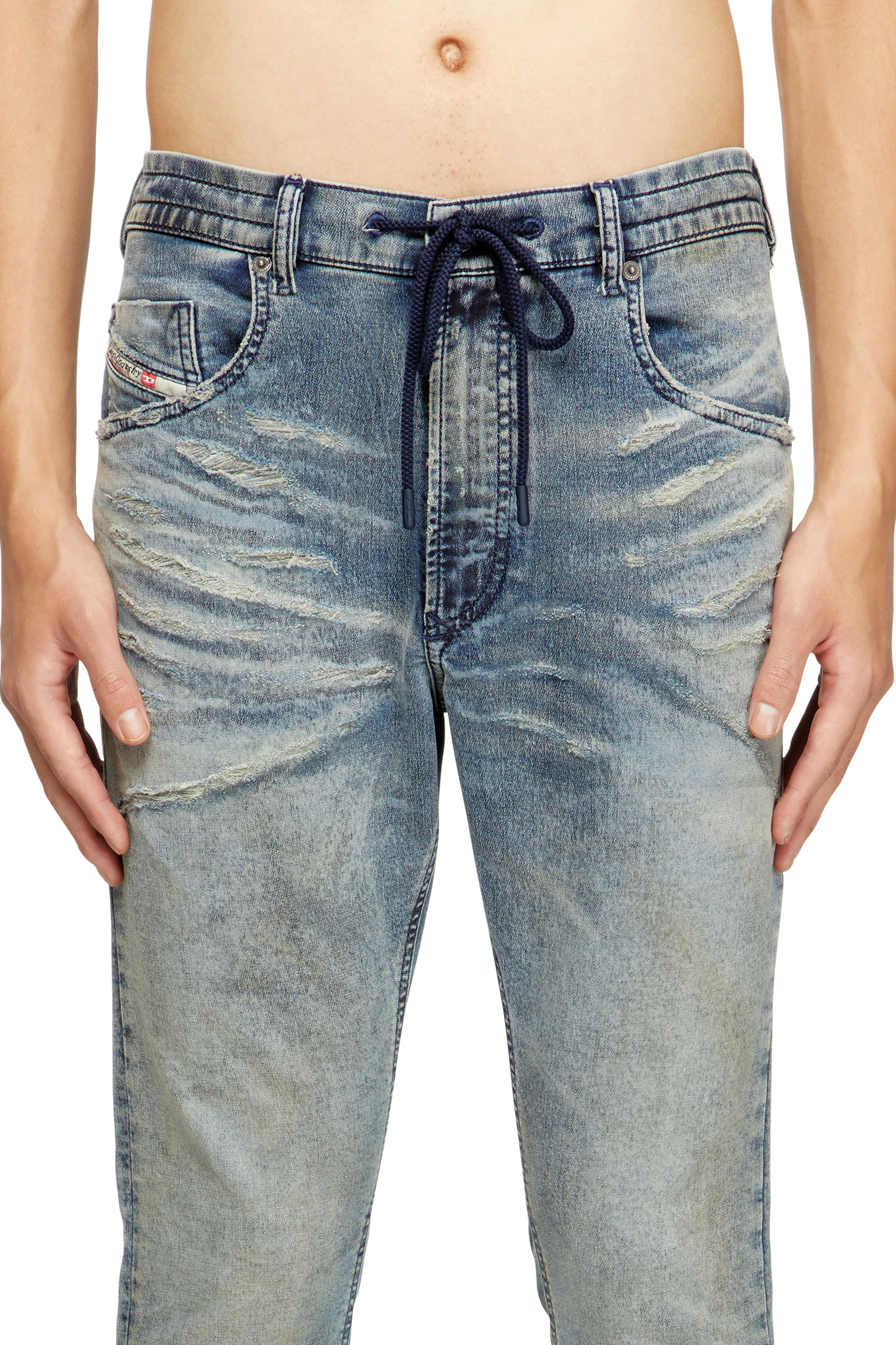 Diesel - Man's Regular 2032 D-Krooley Joggjeans® 09M37, Medium blue - 5