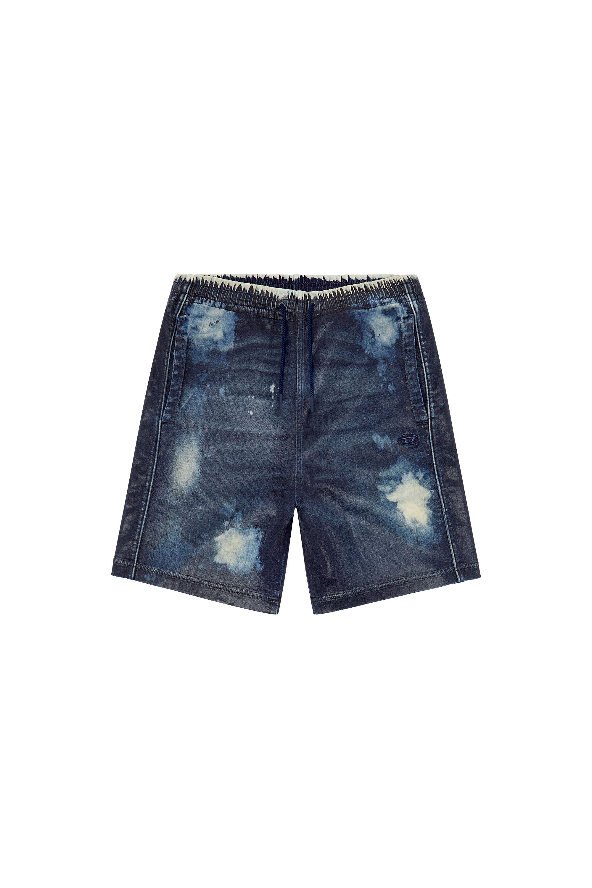 Diesel - D-BOXY-S TRACK, Man Shorts in coated Track Denim in Blue - Image 3