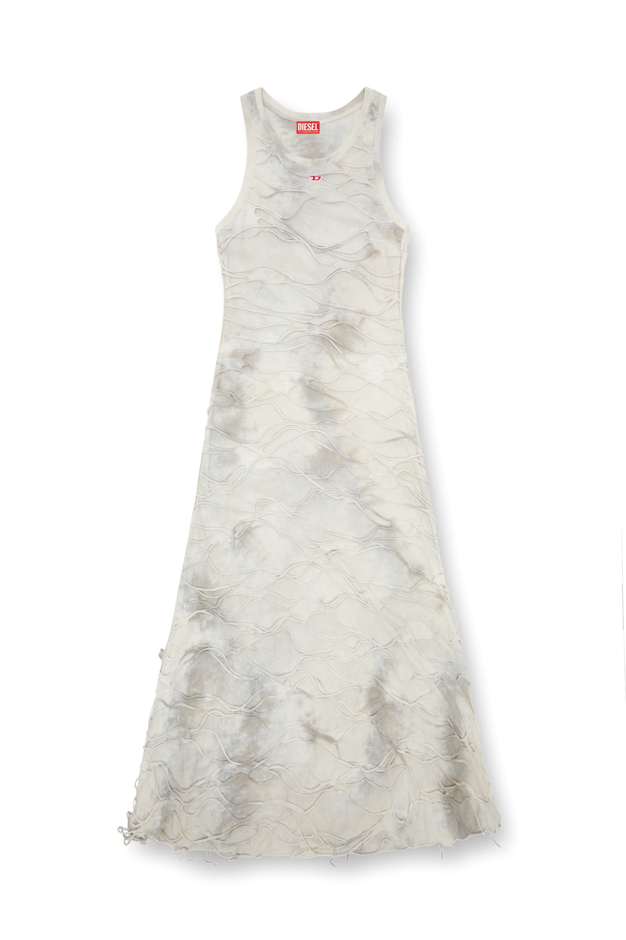 Diesel - D-JARAL, Woman Long tank dress with floating strands in Grey - Image 4