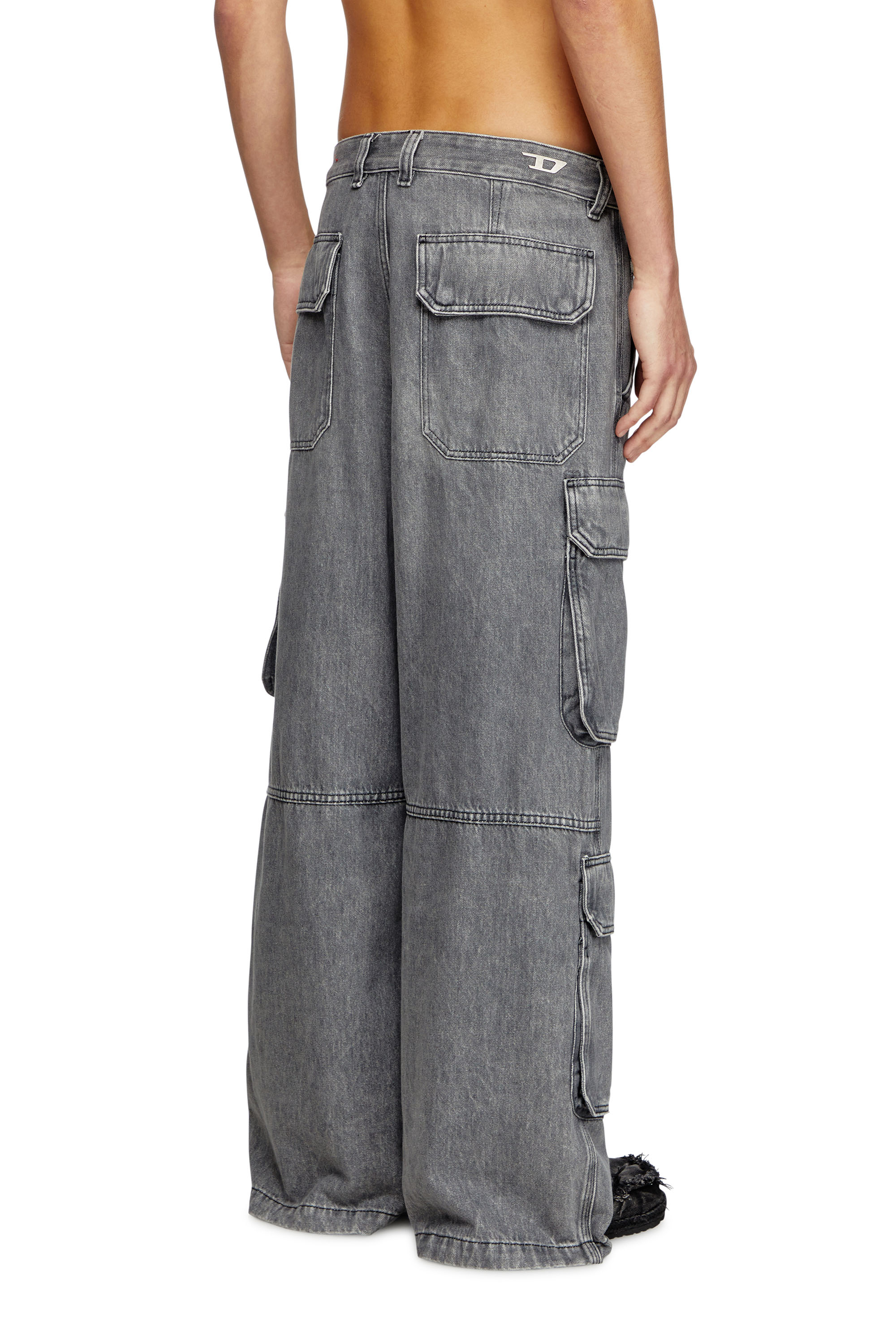 Relaxed Jeans D-Touch 0DCBE, Light Grey Diesel - Man's Relaxed Jeans D-Touch 0DCBE, Light Grey - 4