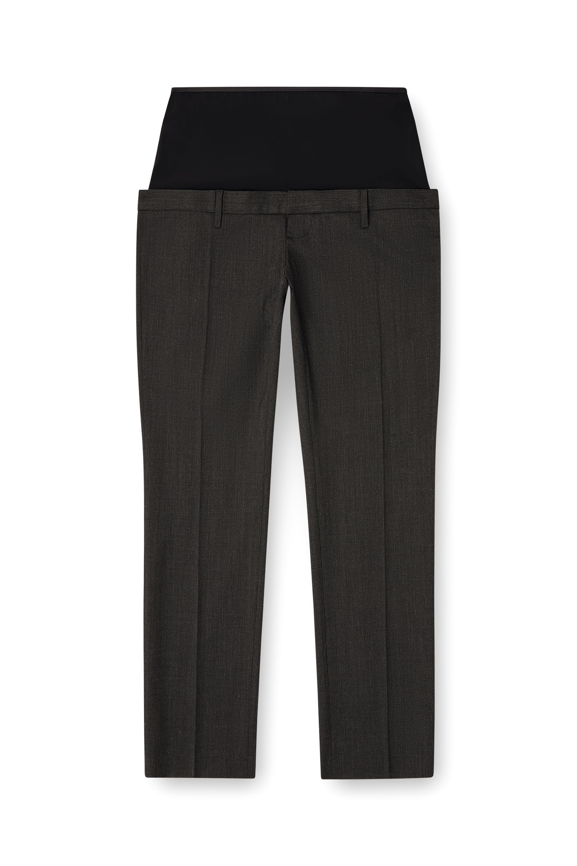 Diesel - P-AUREL-1, Man's Wool trousers with stretch waist in Dark grey - 2