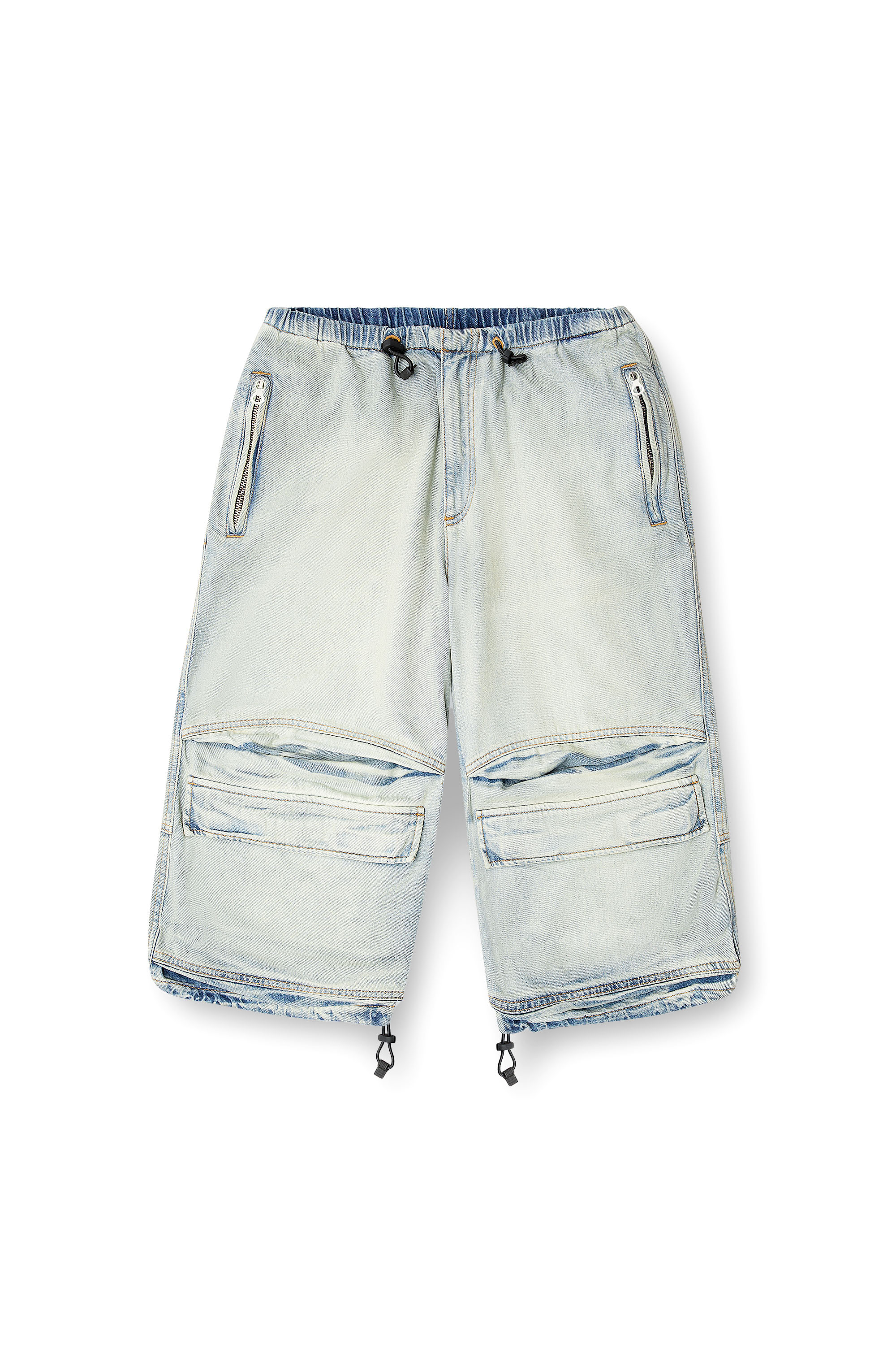 Diesel - D-DAYETZ-SHORT-S, Unisex's Shorts in light bicolour denim in Light Blue - 7