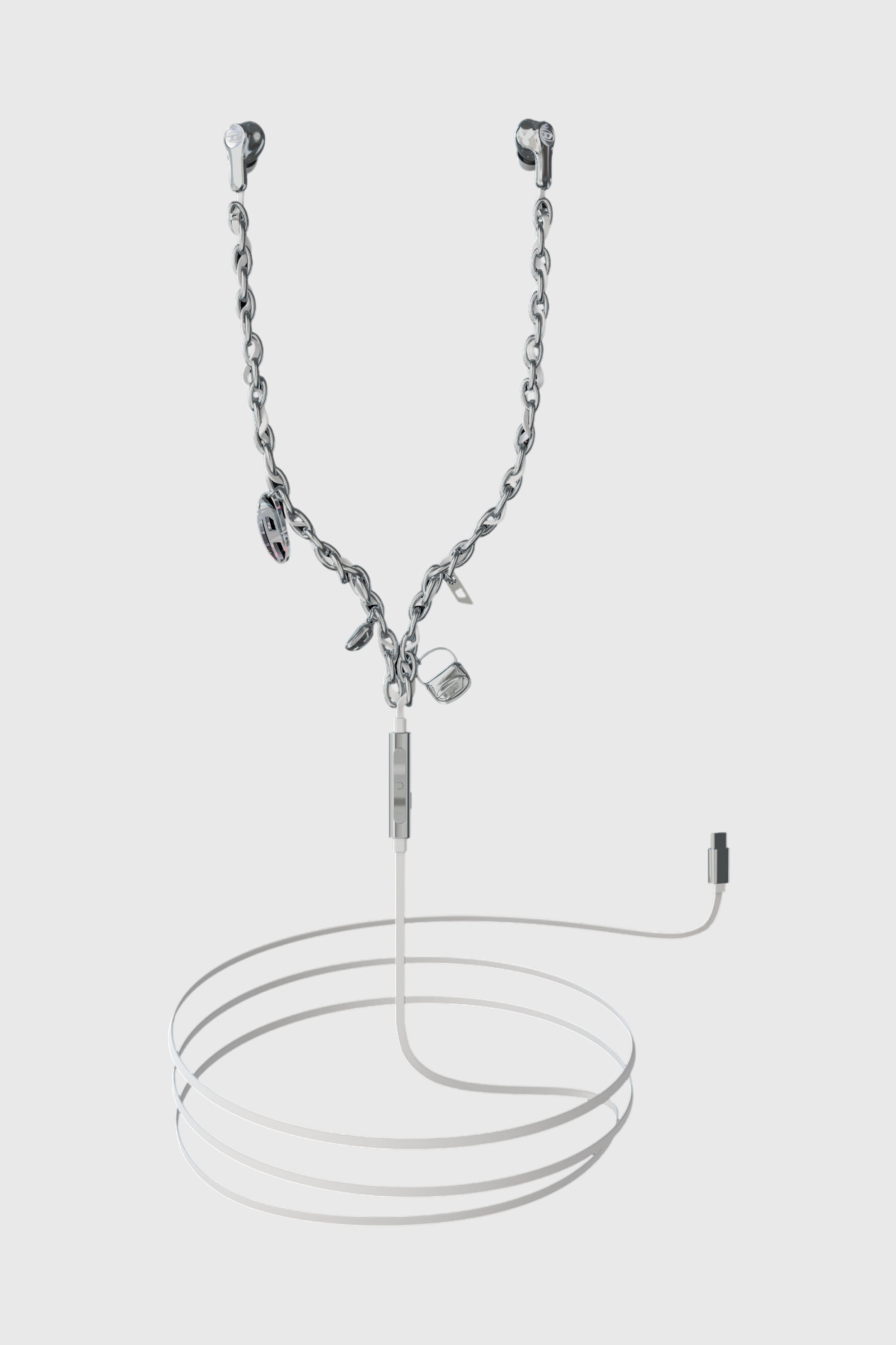 Diesel - 60458  WIRED EARBUDS WIRED EARBUDS, Unisex's Wired Earbuds and charms in Silver - 2