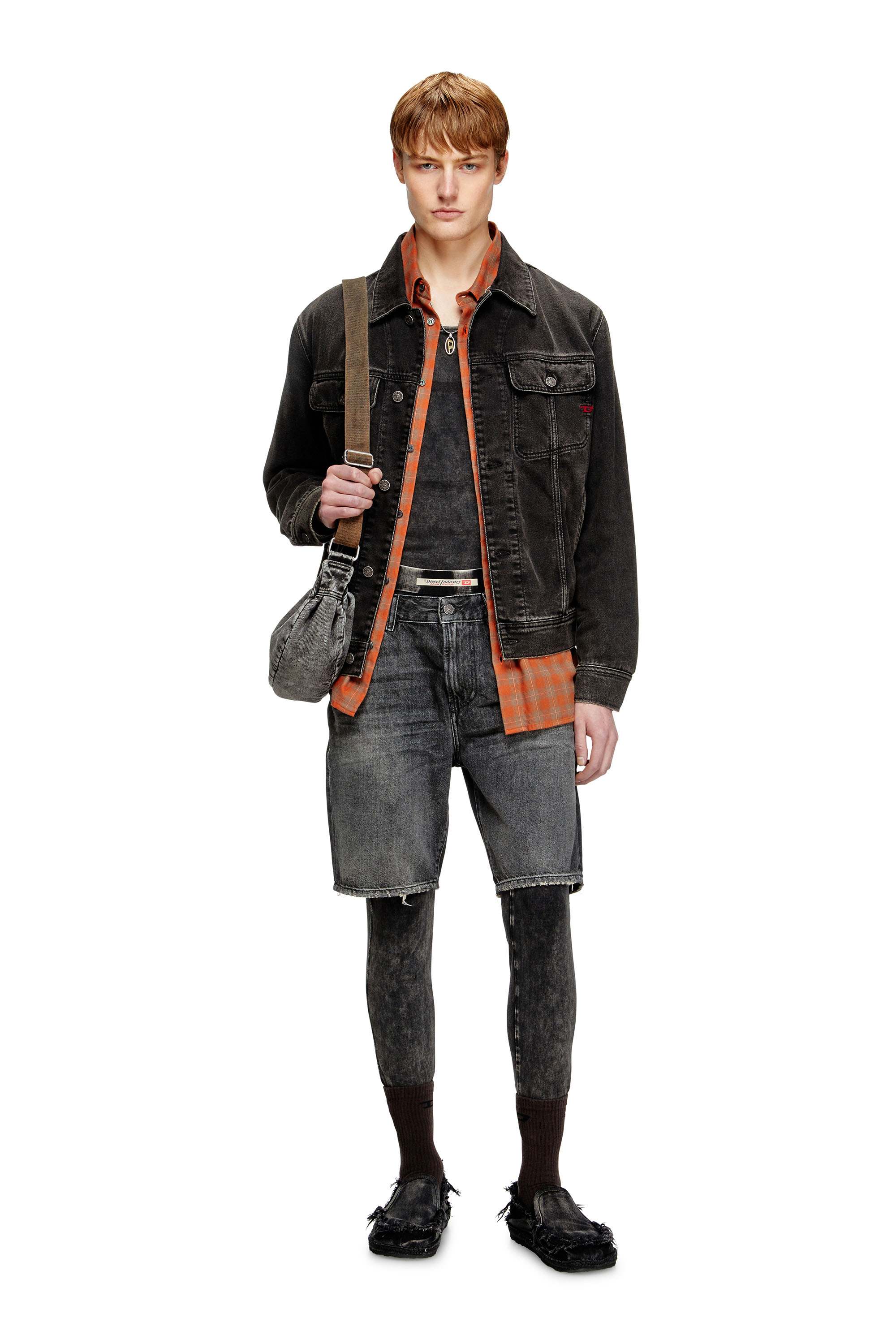 D-FIN, Black Diesel - D-FIN, Man's Slim denim shorts in Black - 1