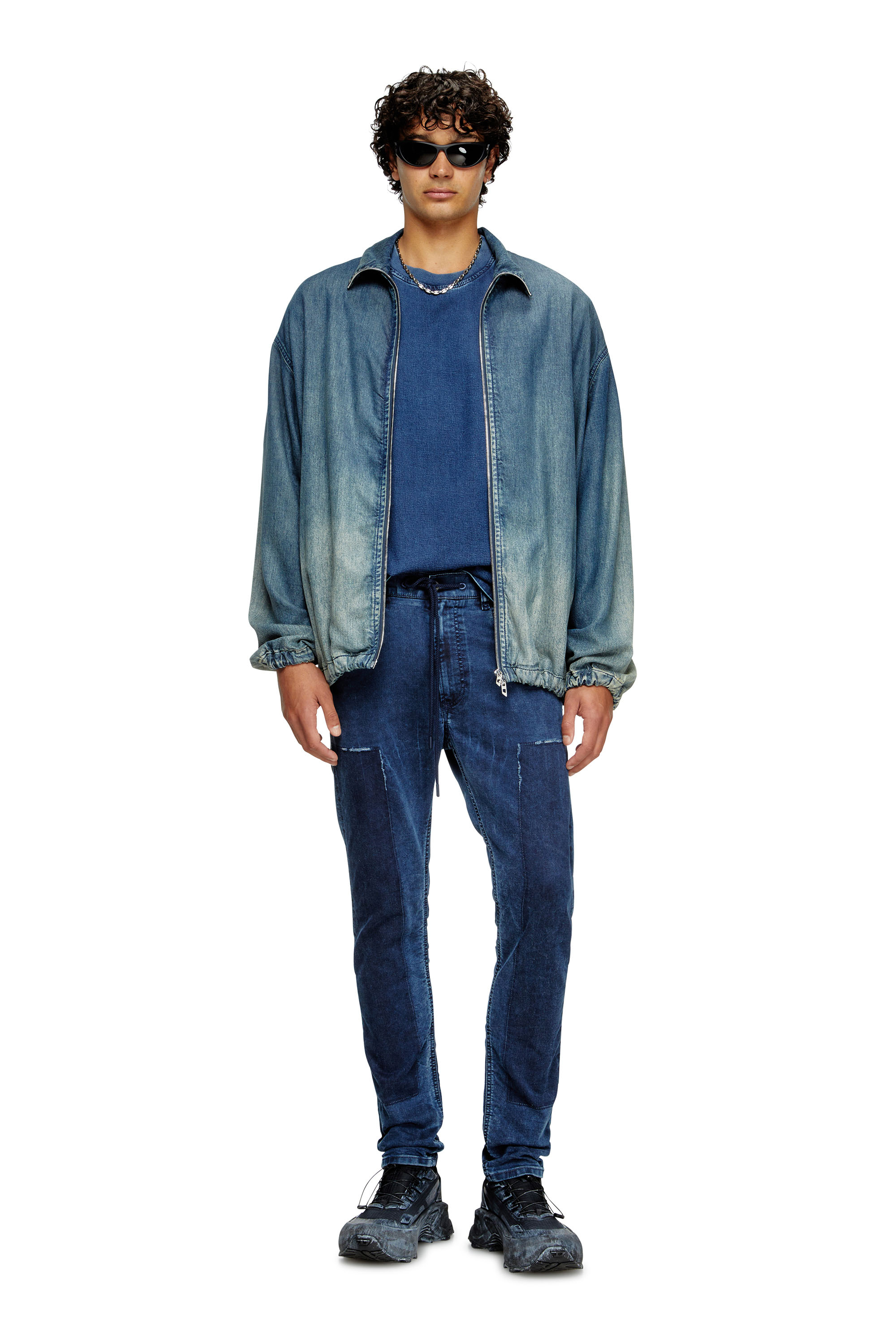 Diesel - Man's Regular 2032 D-Krooley Joggjeans® 09M36, Dark Blue - 1