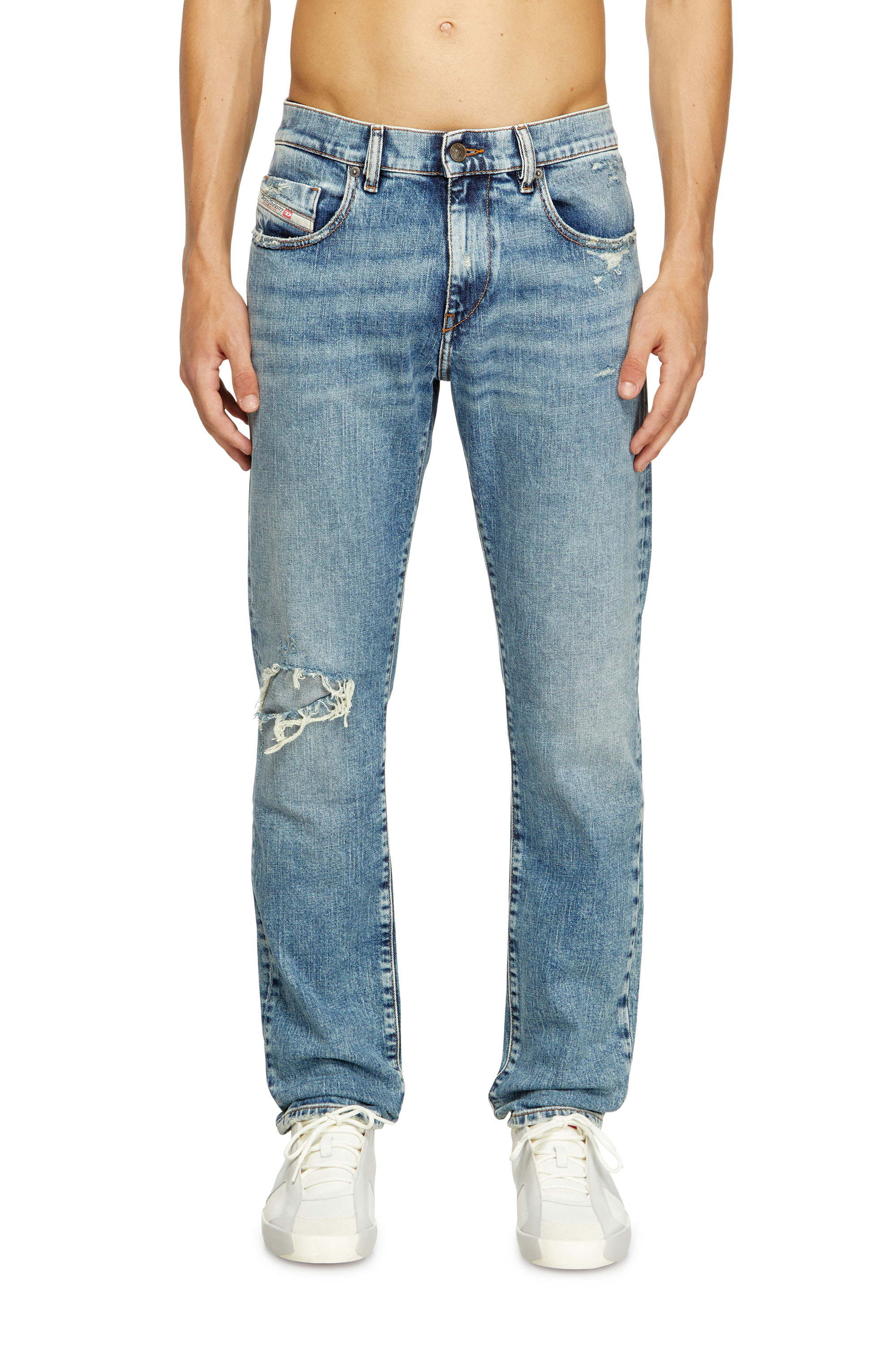 Slim Jeans 2019 D-Strukt 09L34, Light Blue Diesel - Man's Slim Jeans 2019 D-Strukt 09L34, Light Blue - 3