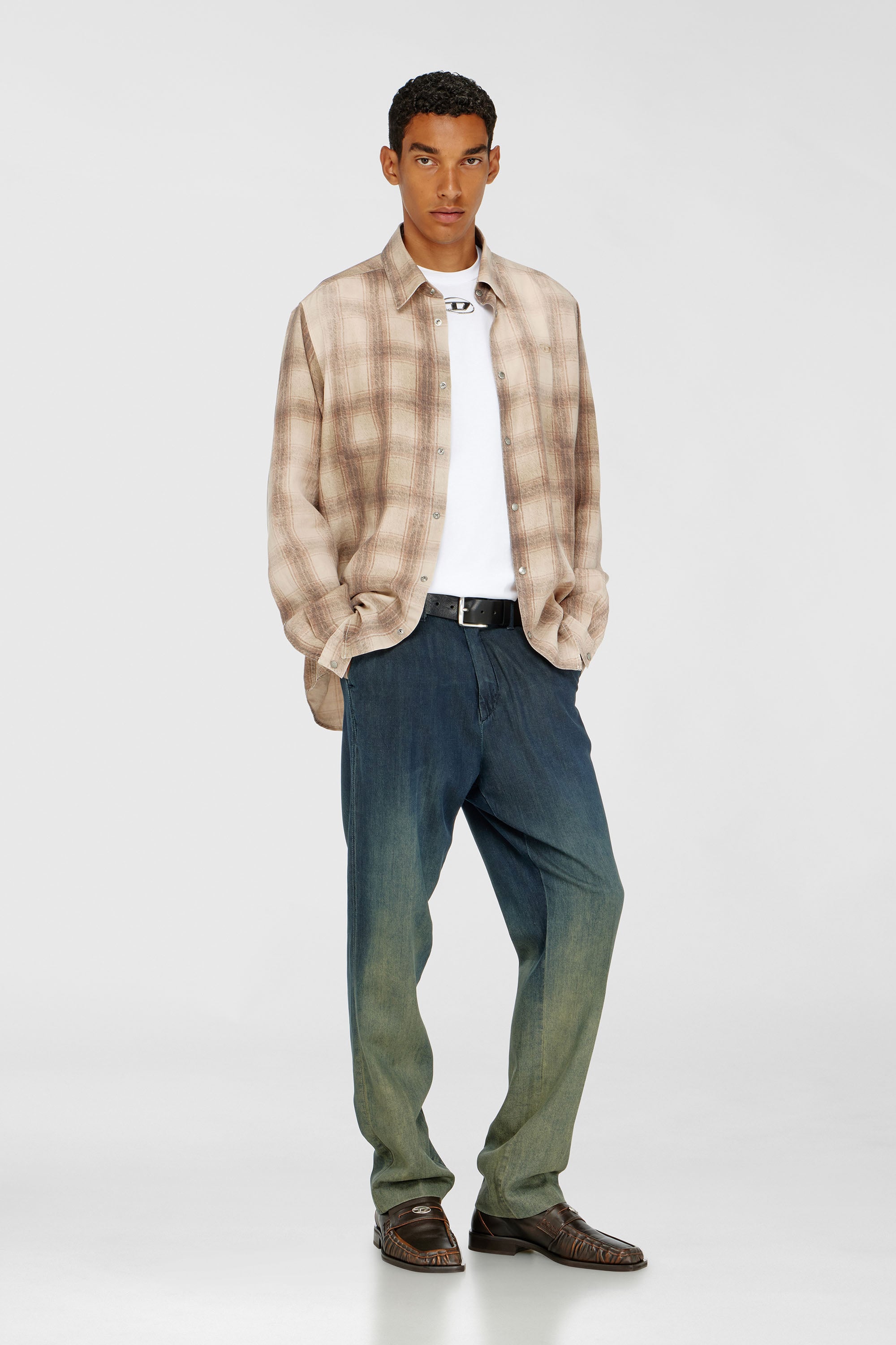 Diesel - T-BISCO-OD, Man's Tank top with metallic Oval D in White - 2
