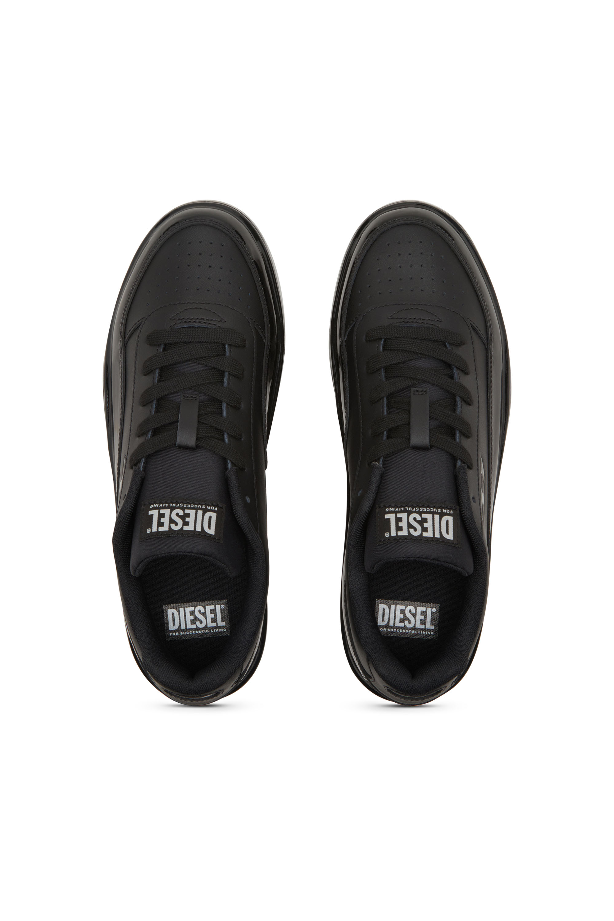 S-TRACKER-D LOW, Black Diesel - S-TRACKER-D LOW, Man's S-Tracker-D-Silicone-dipped leather sneakers in Black - 6
