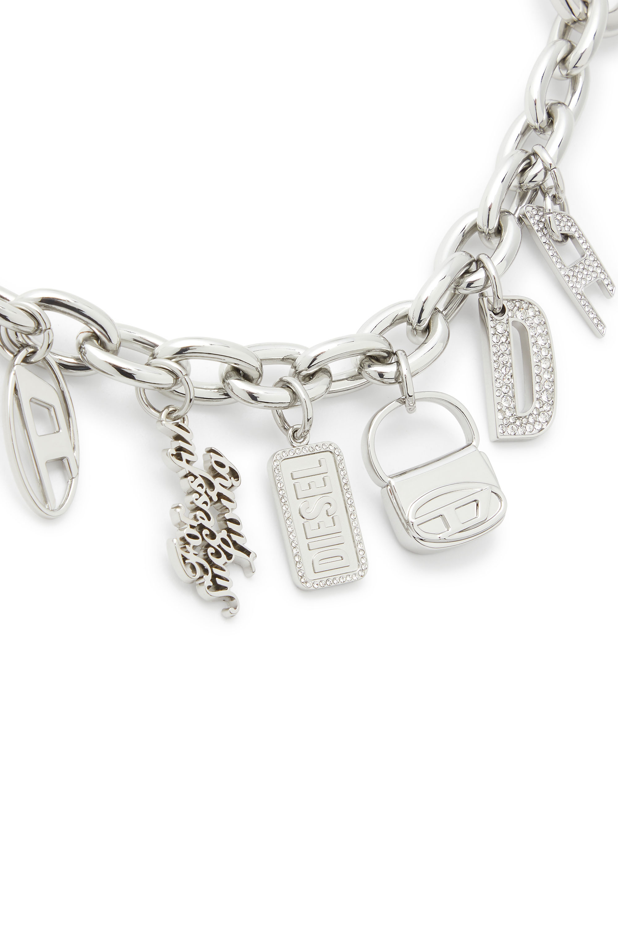 Diesel - CHAIN-D S, Woman's Charm detachable chain in Silver - 3