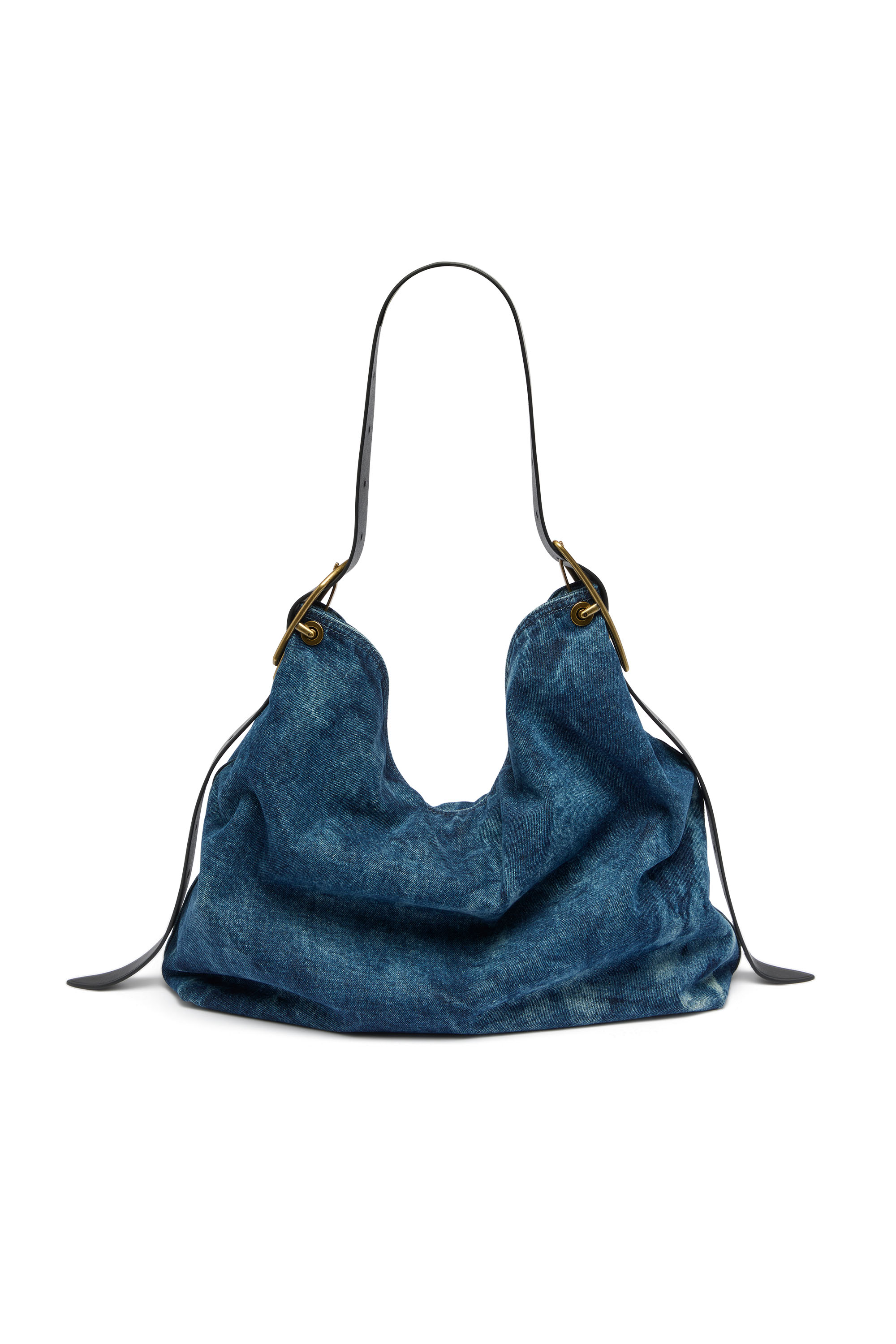 Diesel - D-LINE HOBO L, Woman's D-Line-Denim hobo bag in Medium blue - 3