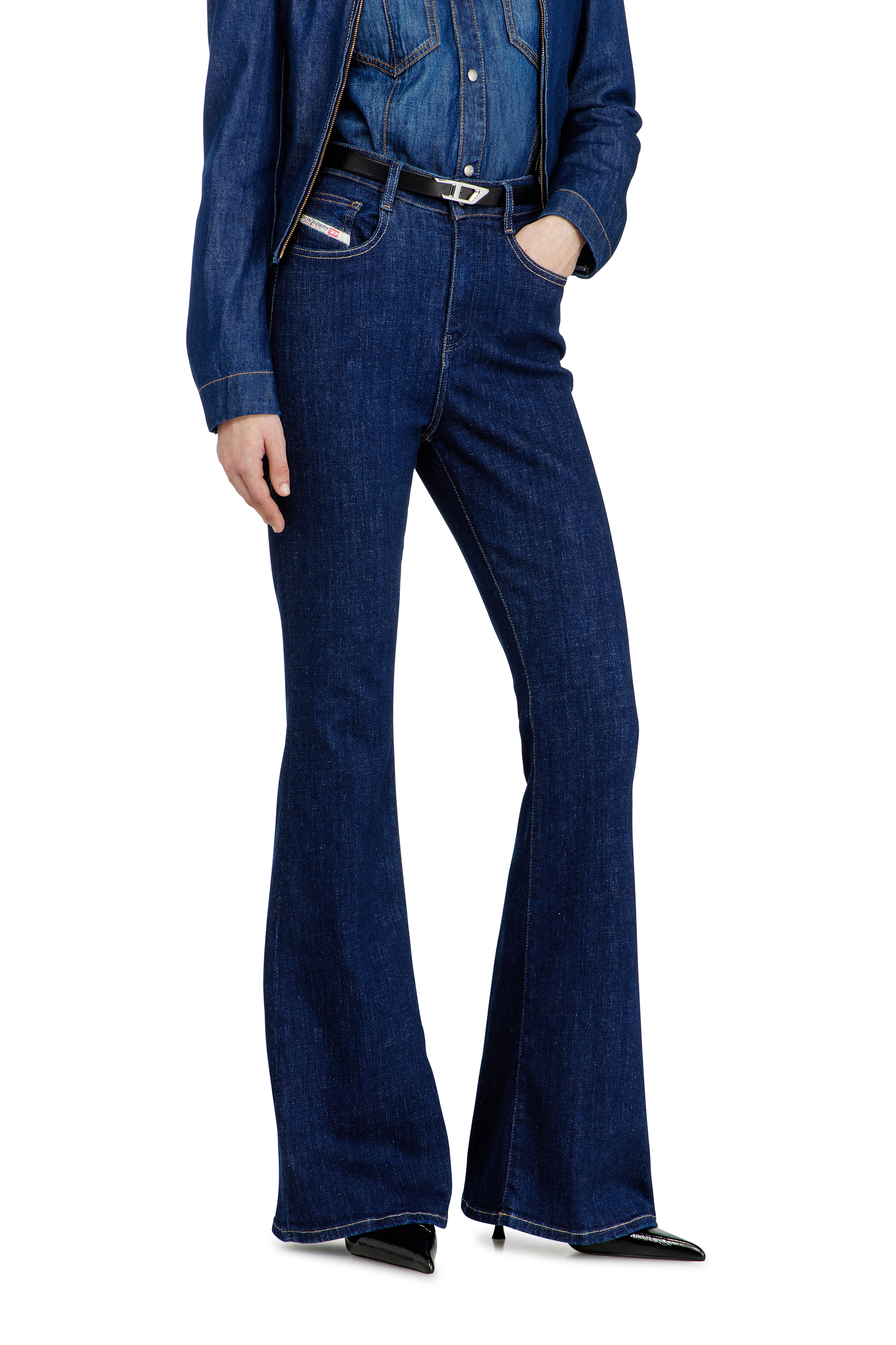 Diesel - Woman's Bootcut Jeans 1973 D-Partt 09Q03, Dark Blue - 7