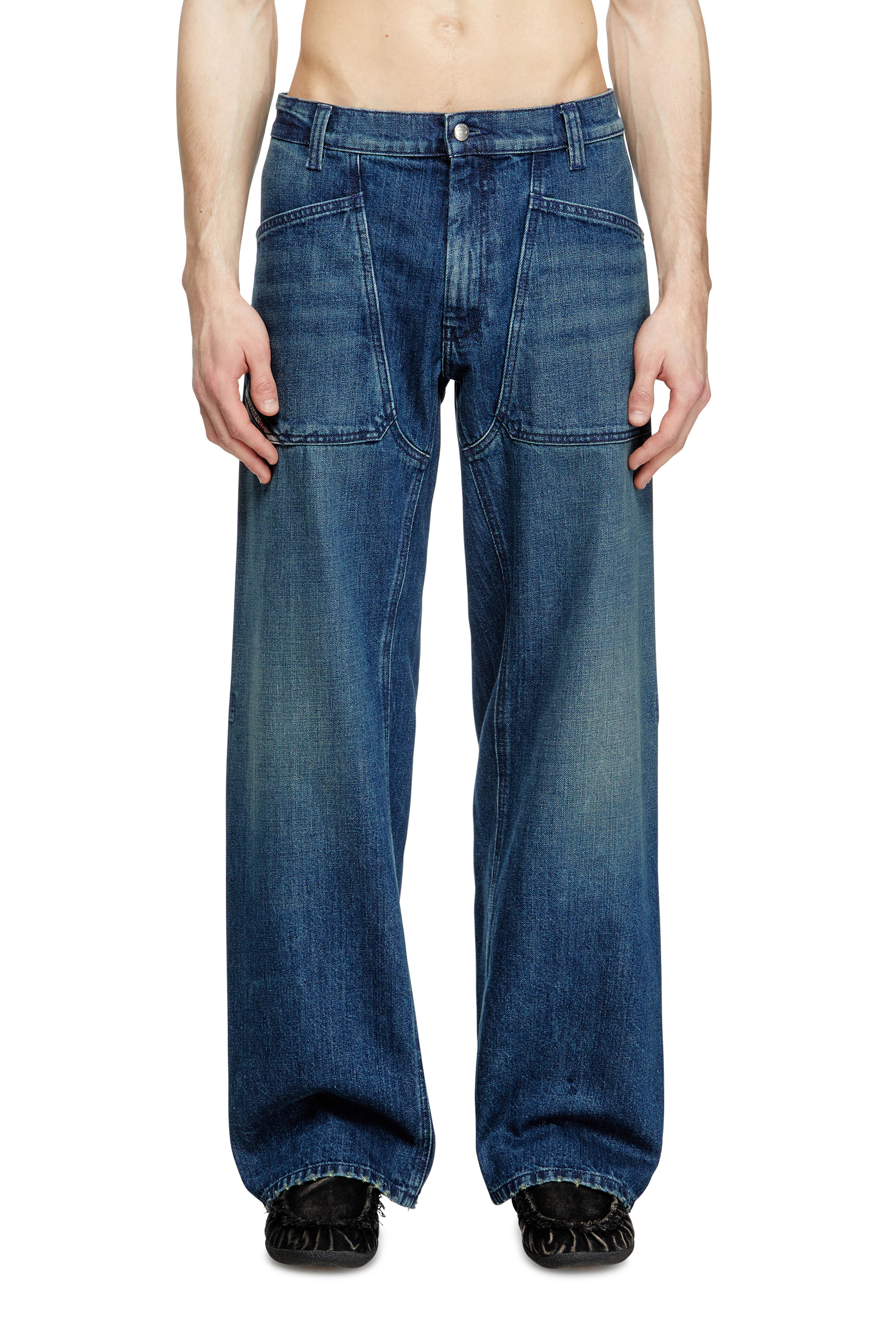 Diesel - Man's Relaxed Jeans D-Zeta 0DBDS, Dark Blue - 2