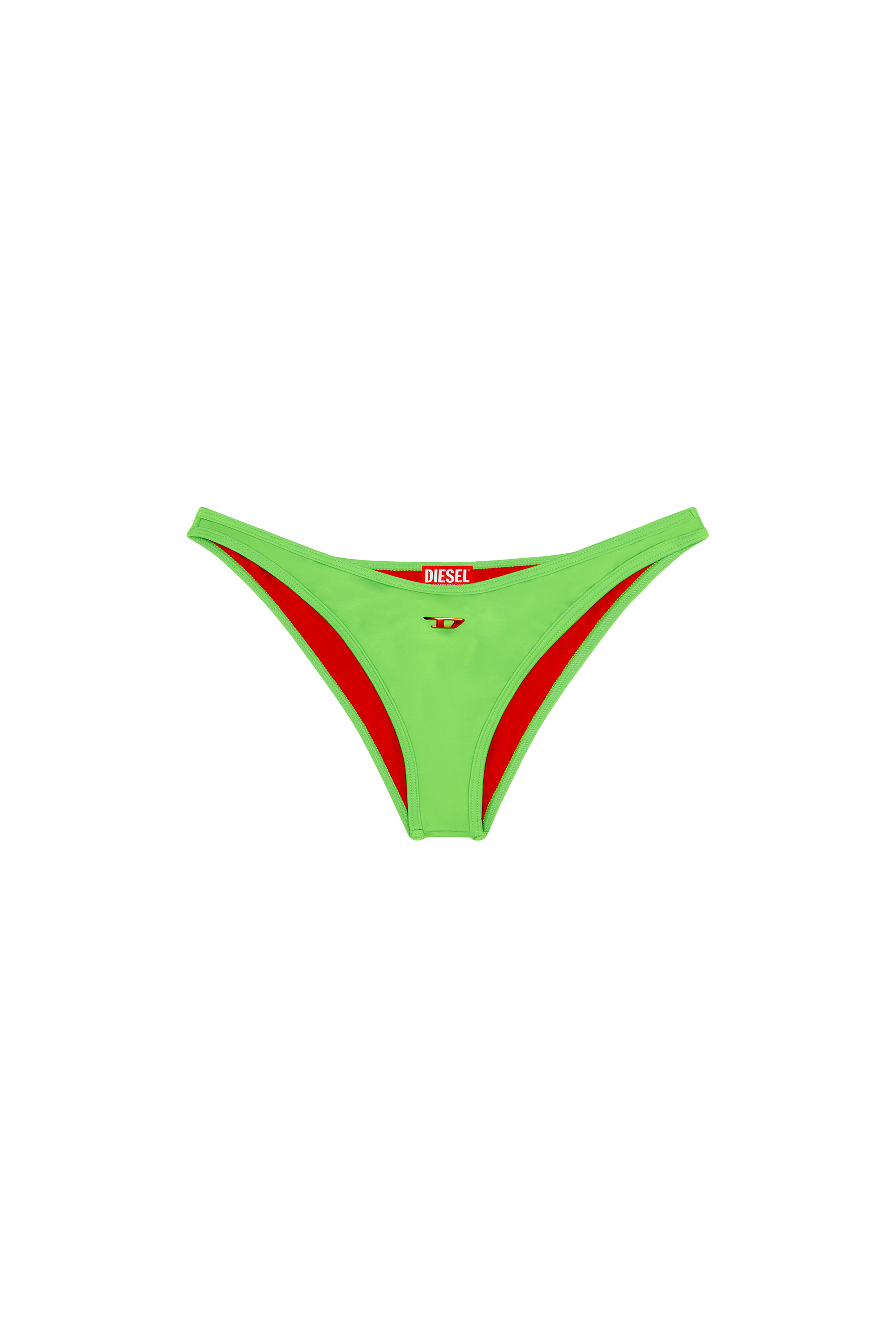 Diesel - BFPN-PUNCHY-X, Woman Neon bikini bottoms with D logo in Green - Image 4