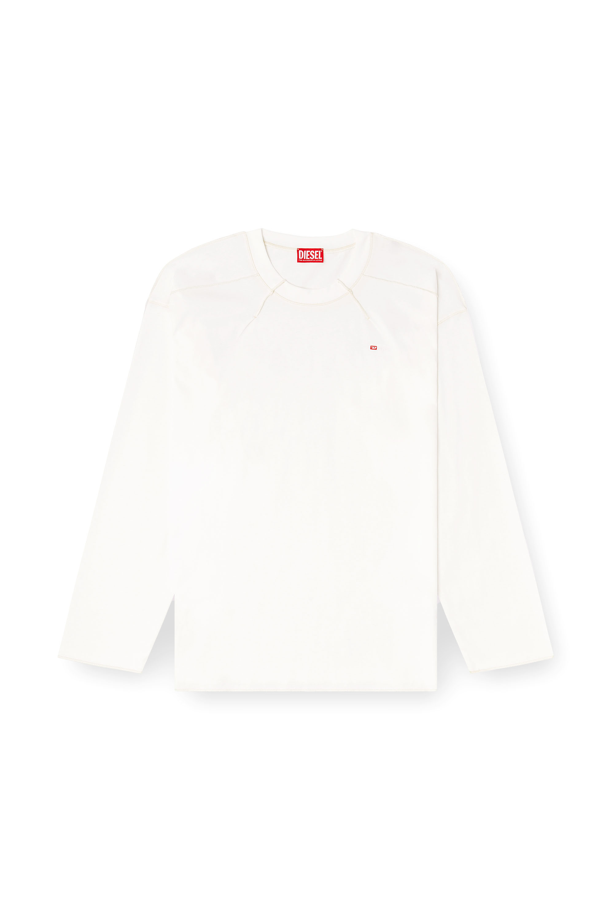 Diesel - T-CRAHOR-BOXT-LS-T1, Man's Cotton T-shirt in White - 3