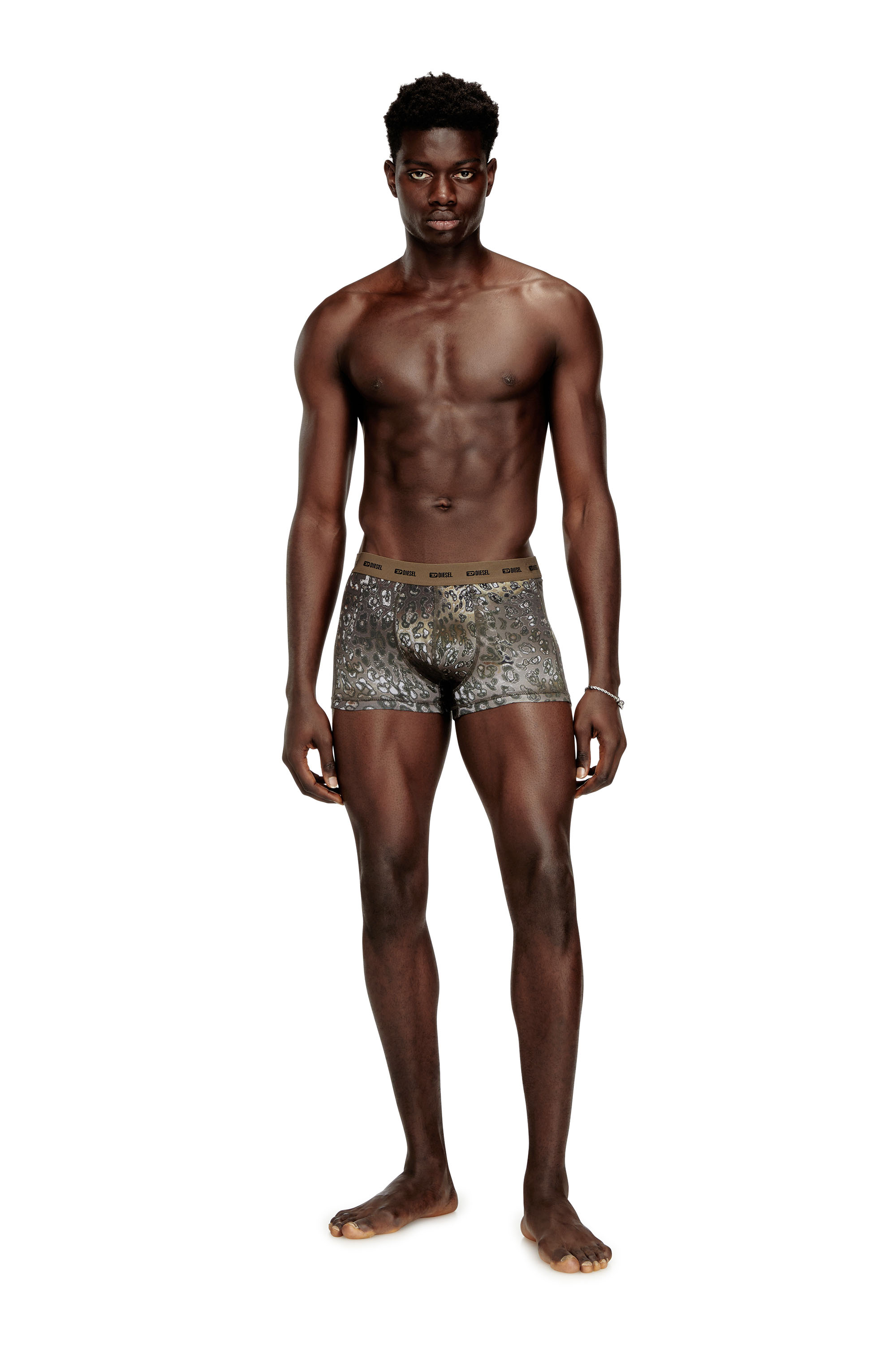 Diesel - DAMIEN-UTLT-3PACK, Man's Three-pack of stretch cotton boxer briefs in Black/Brown - 2