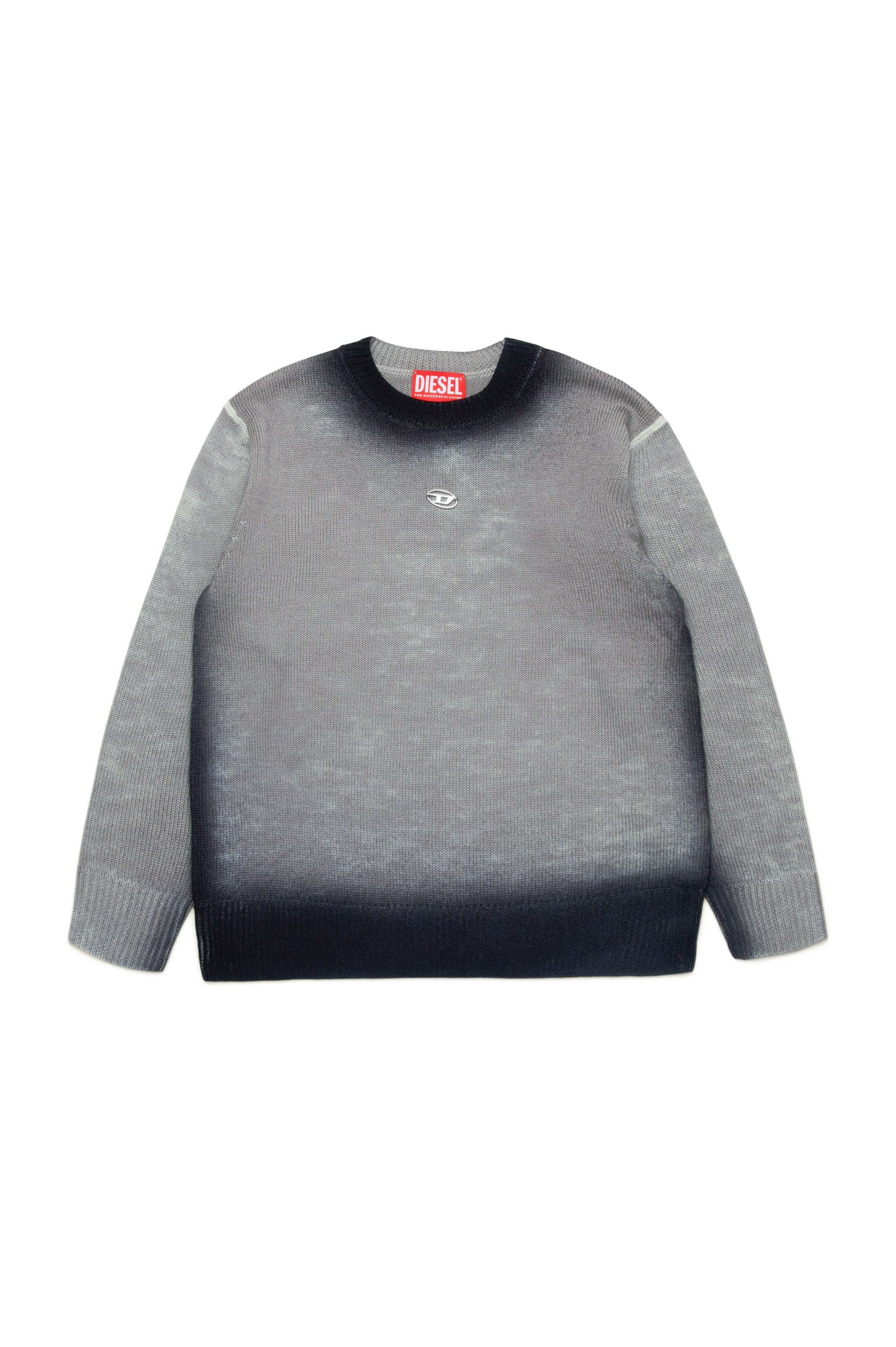 Diesel - KMILO OVER, Unisex's Jumper in patchy treated wool in Black - 2