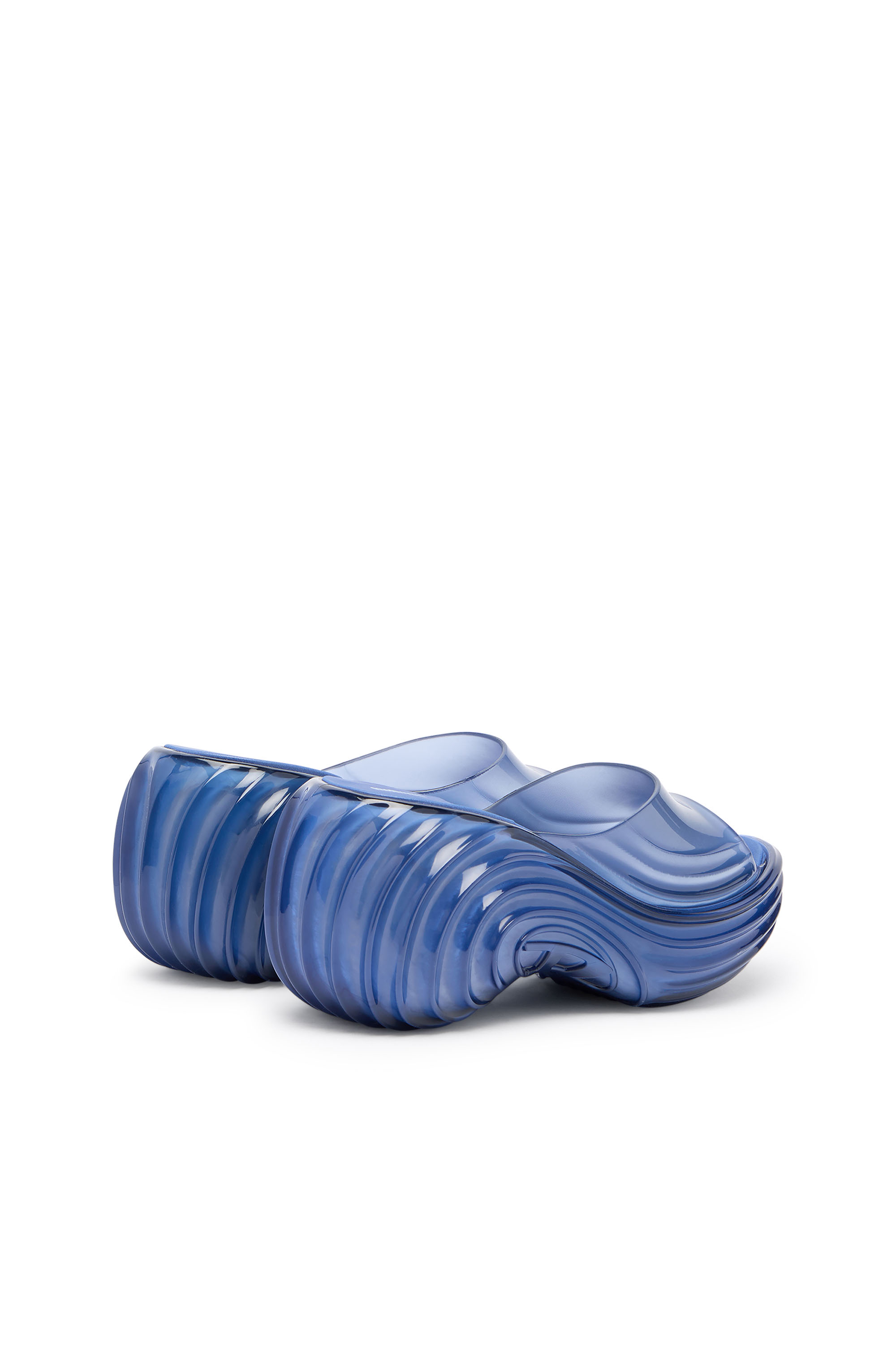Diesel - MELISSA QUANTUM PLATFORM, Woman's Platform mule in Melflex&reg; in Blue - 4