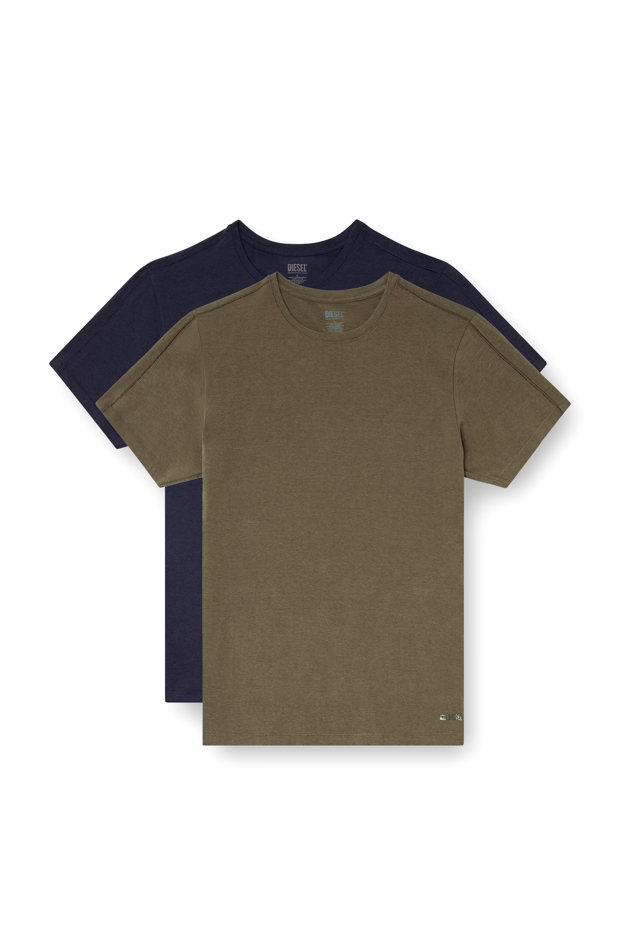 Diesel - RANDAL-D-MONO-2PACK, Man's 2-pack T-shirts in fluid jersey in Green/Blue - 2