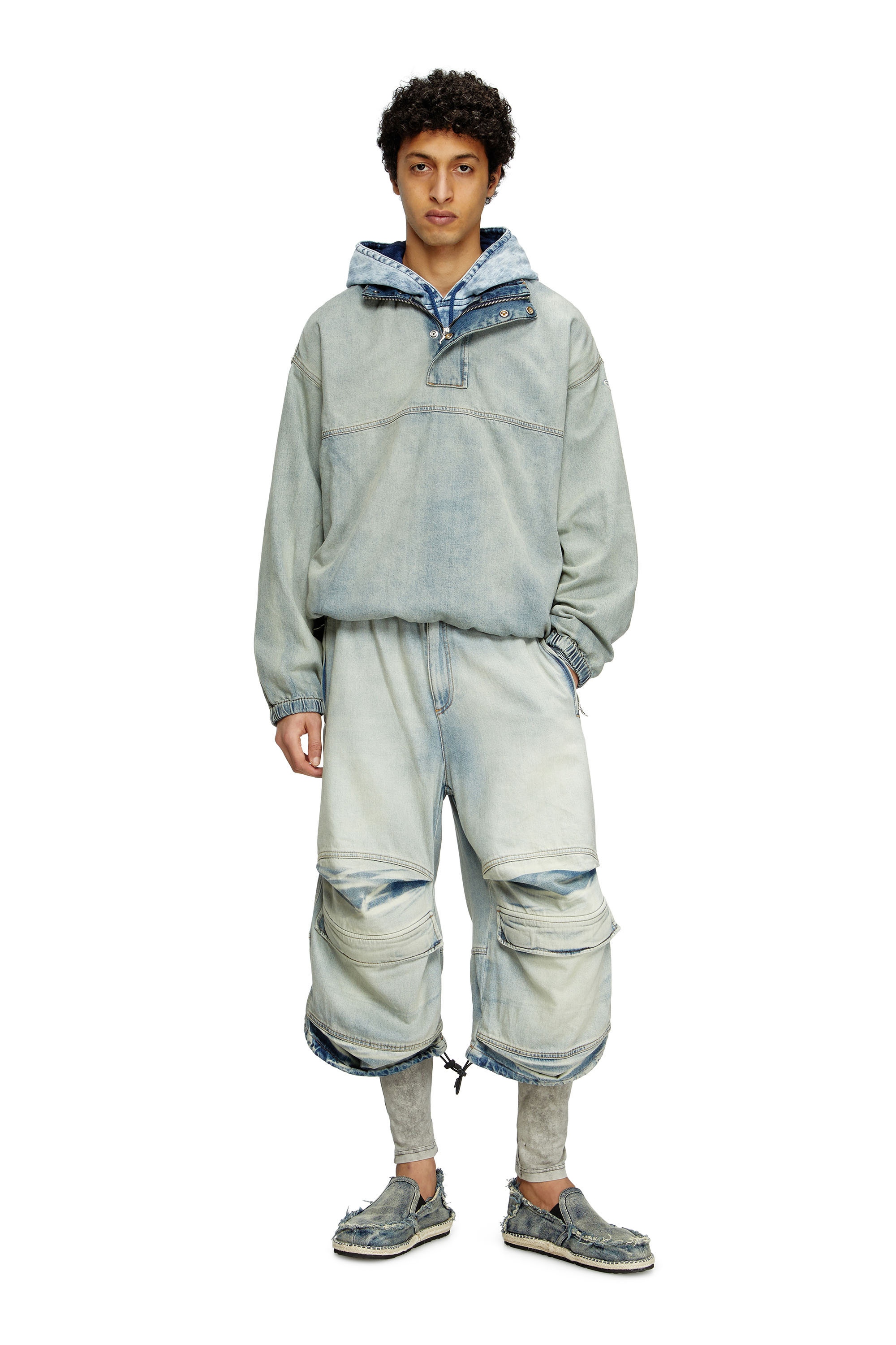 Diesel - D-DAYETZ-SHORT-S, Unisex's Shorts in light bicolour denim in Light Blue - 4