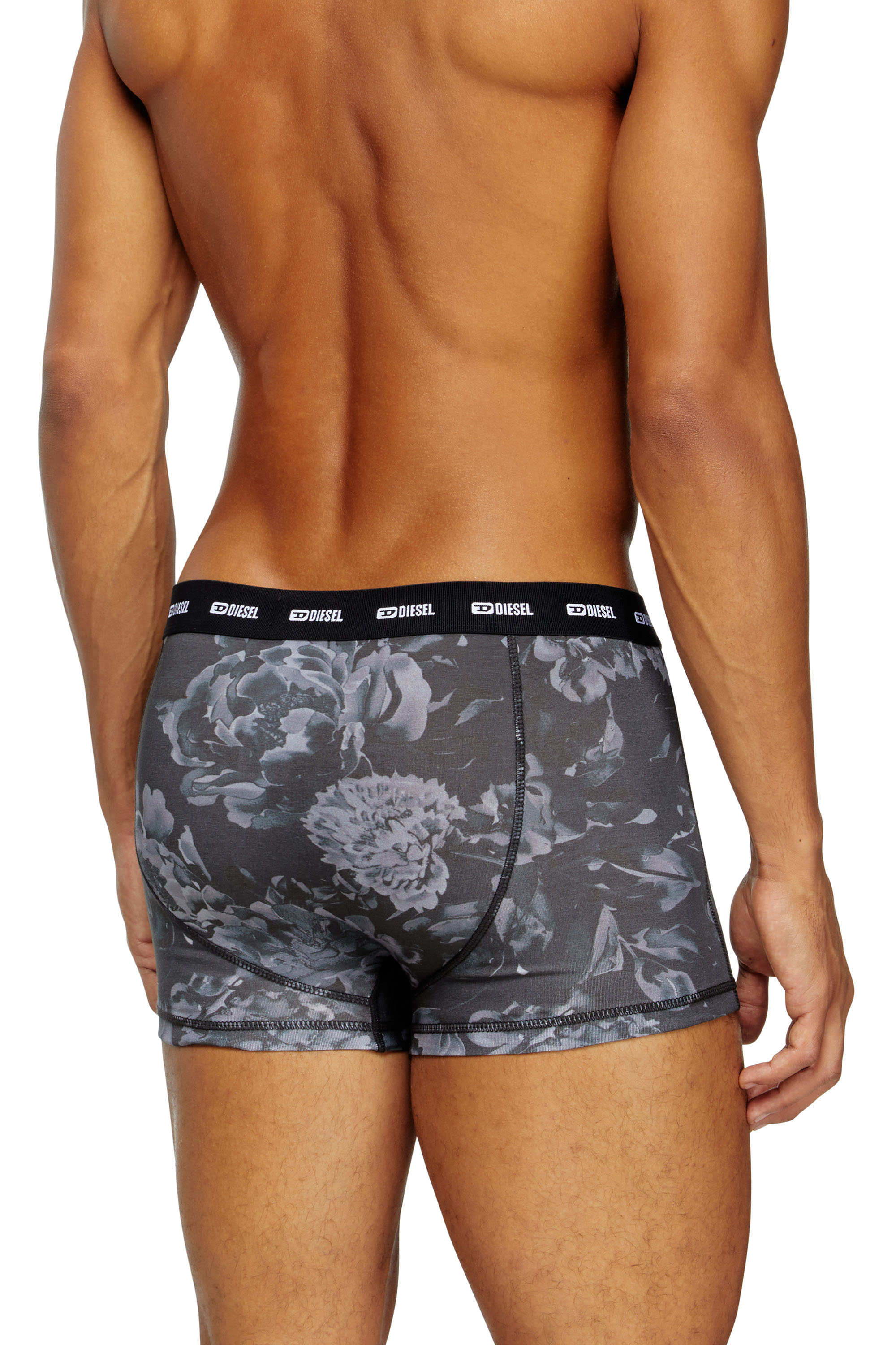 Diesel - DAMIEN-UTLT, Man's Boxer briefs with Flower print in Grey - 4