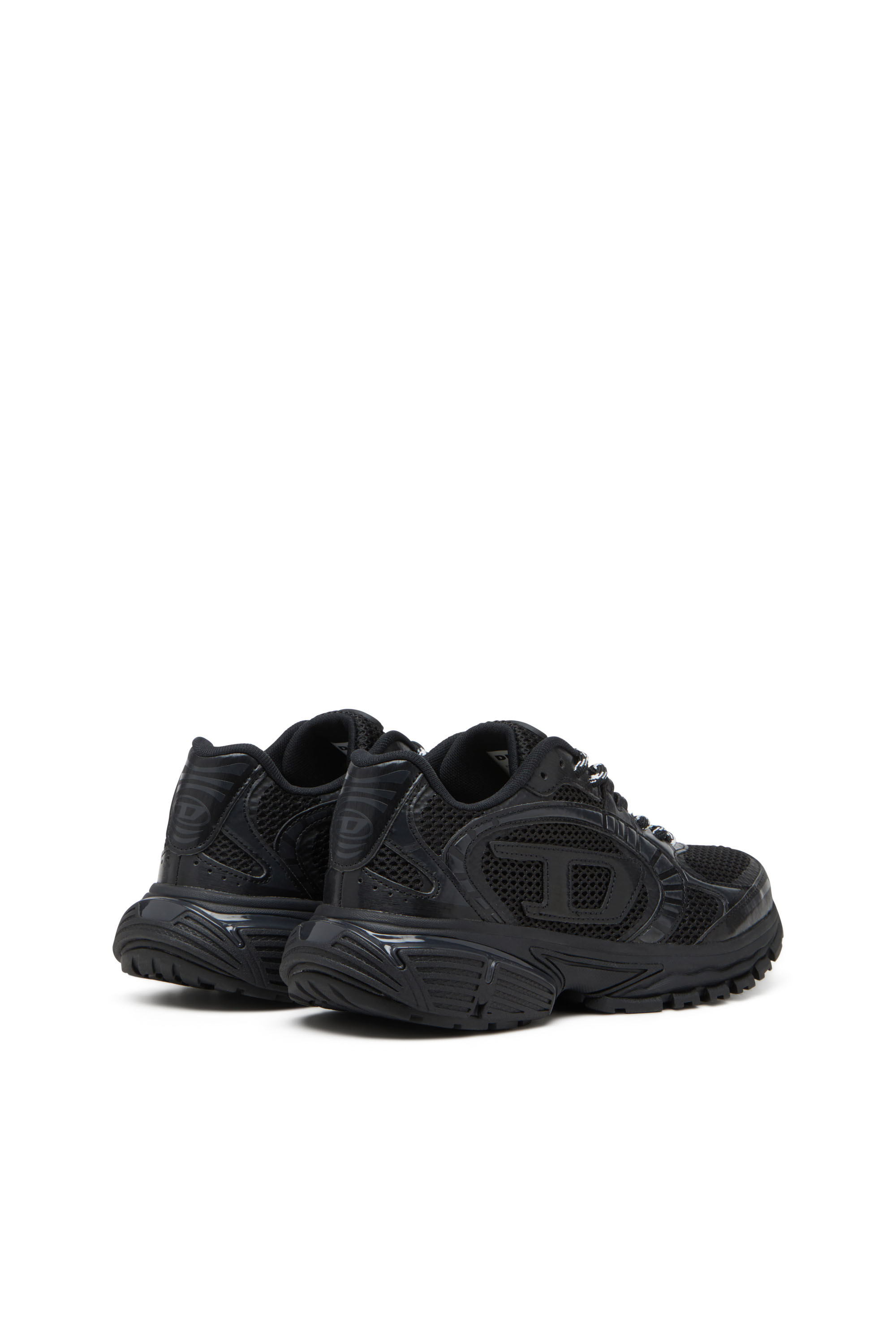 Diesel - S-PRO-V-DENSE LOW W, Woman's Monochrome mesh sneakers with Oval D logo in Black - 3