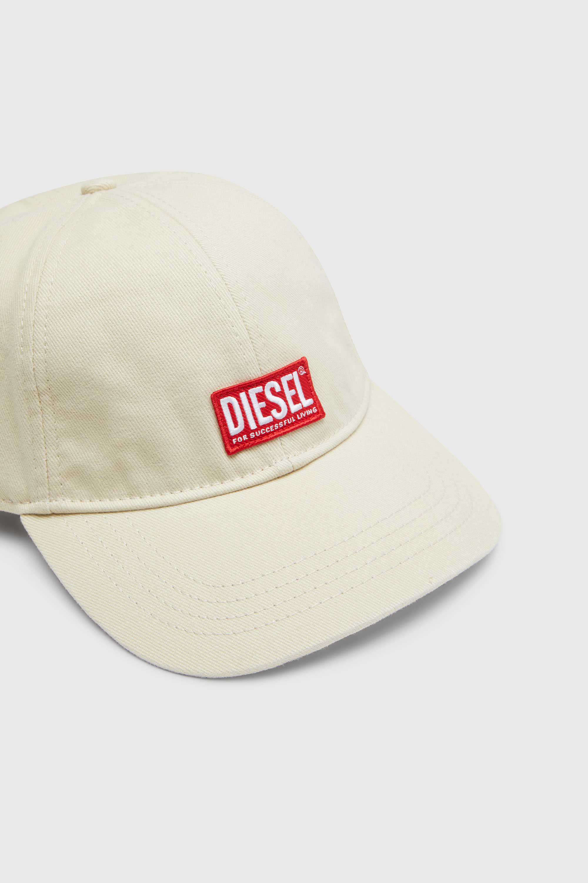 Diesel - CORRY-JACQ-WASH, Man's Baseball cap with logo patch in White - 3
