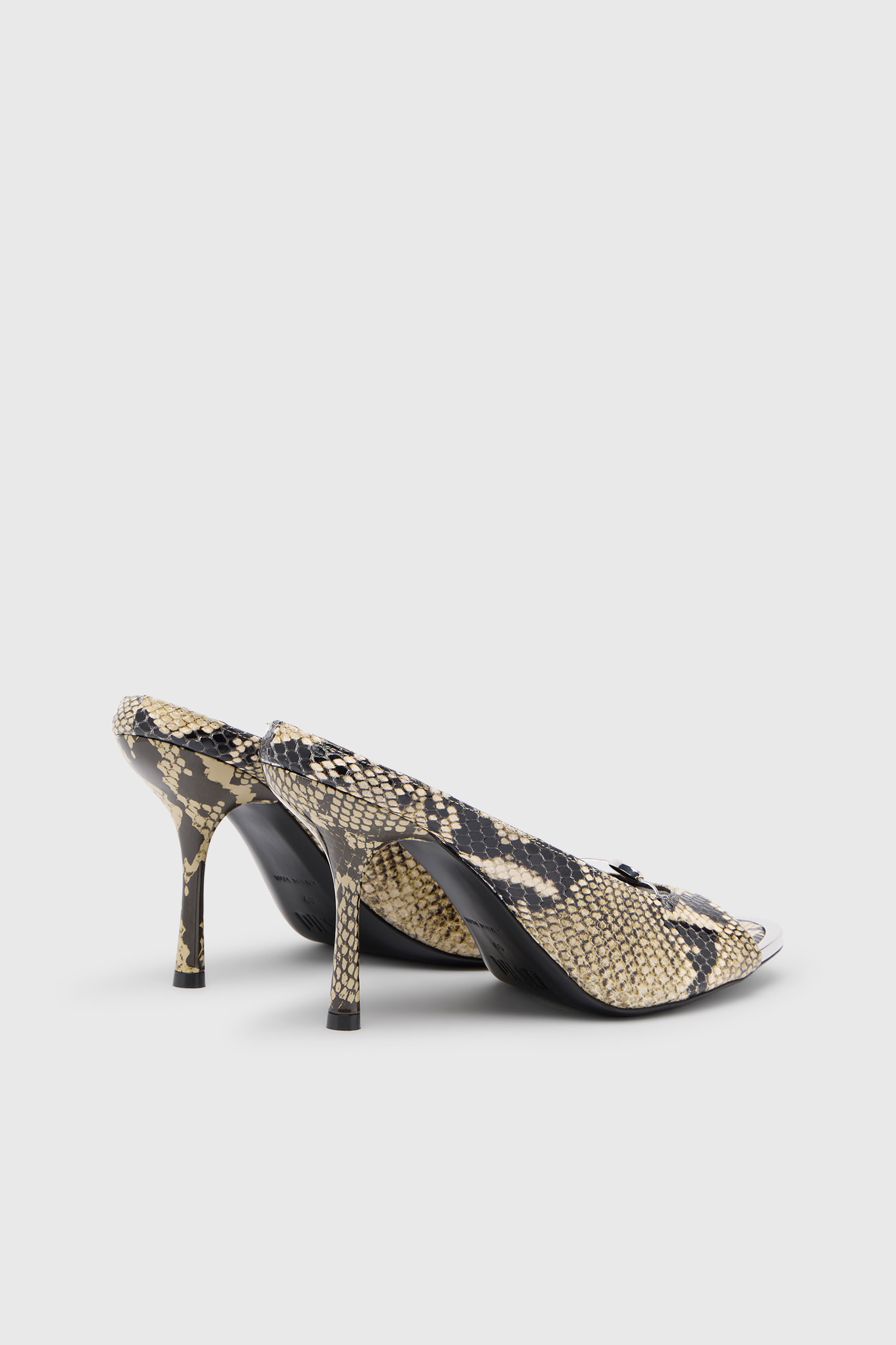Diesel - D-DIAM'S SA 90, Woman's D-Diam's-High leather mule with floating Oval D in Multicolor - 3