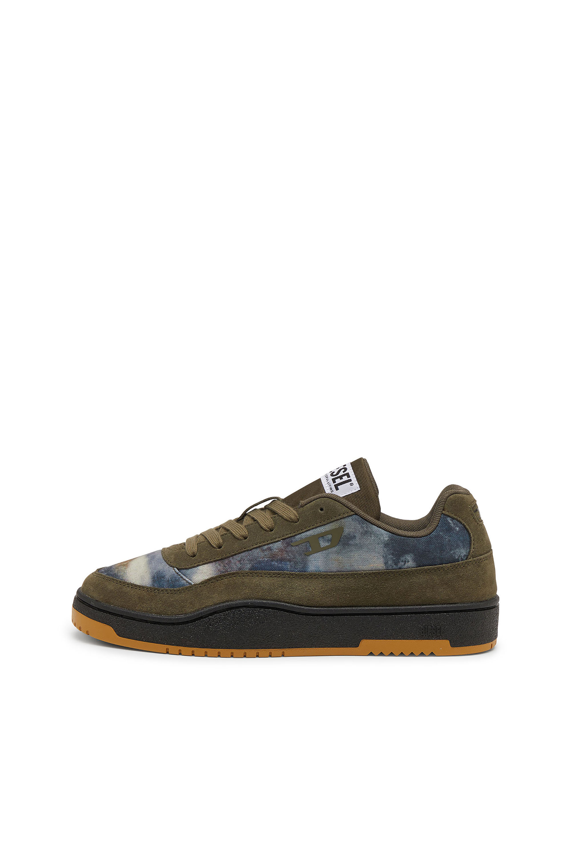 Diesel - S-TRACKER-D LOW, Man's S-Tracker-D leather lace-up shoes in Green/Blue - 2