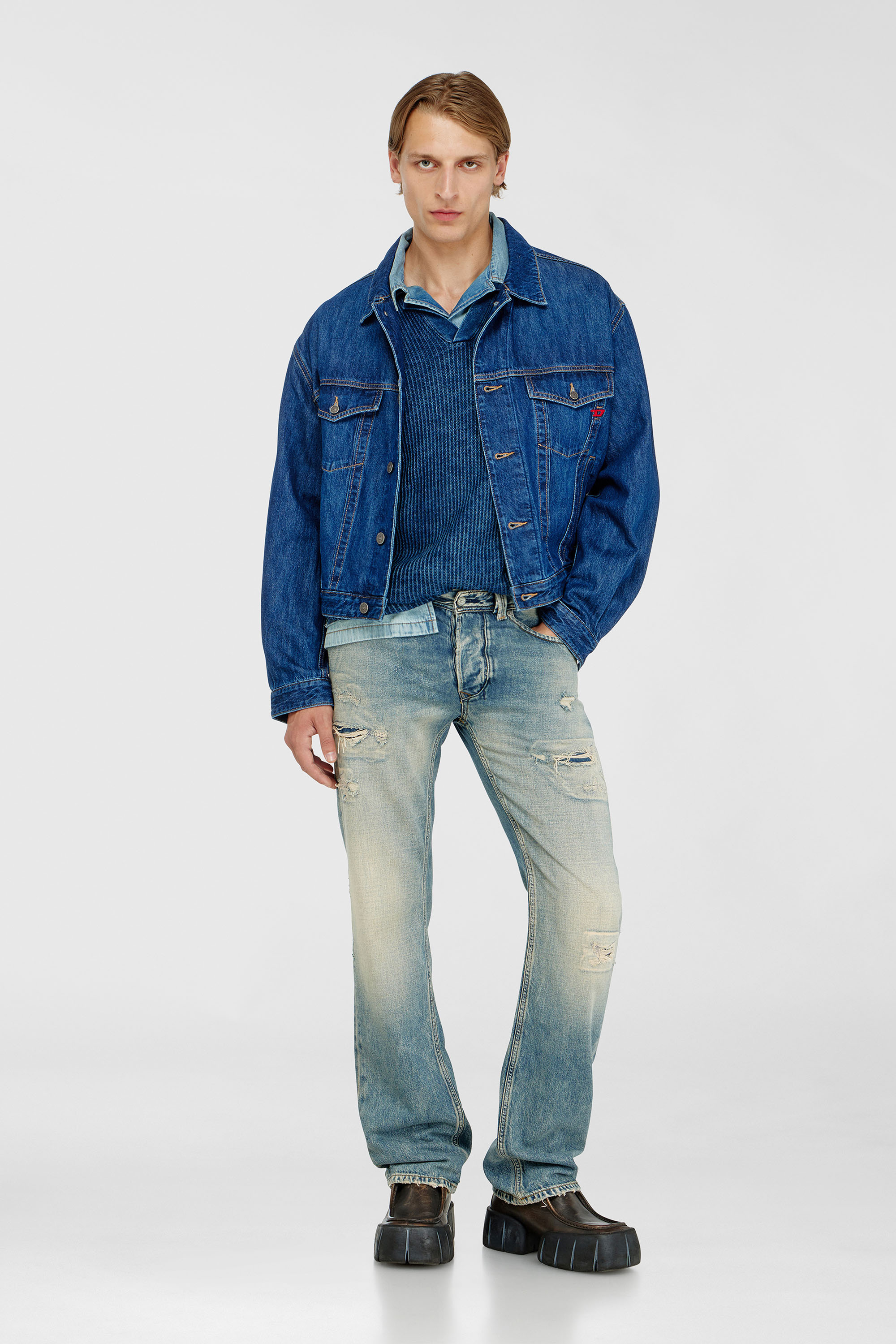 Diesel - Man's Regular Jeans 1985 Larkee 09P62, Medium blue - 2