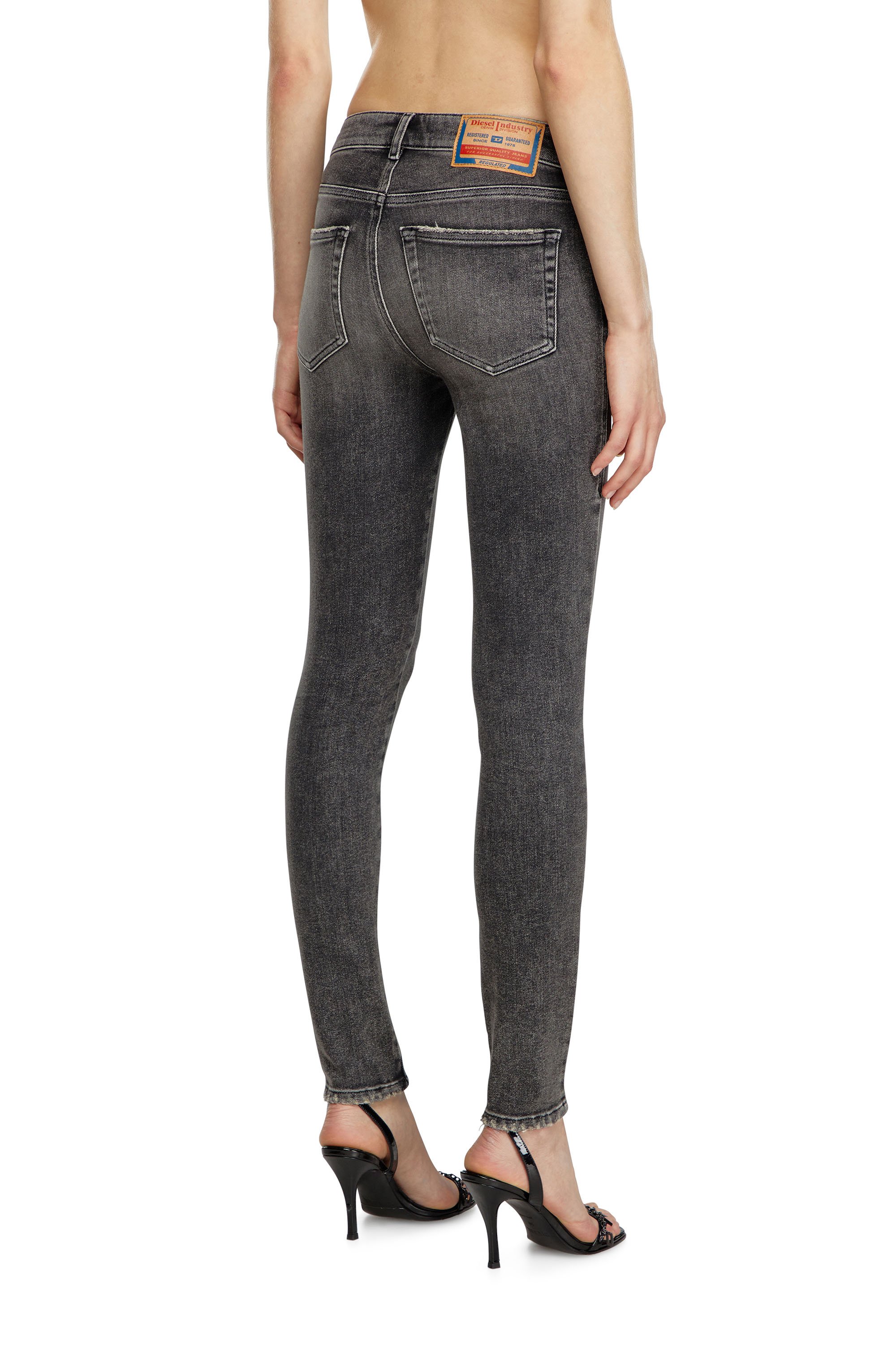 Diesel - Woman Super skinny Jeans 2017 Slandy 09J07, Dark grey - Image 4