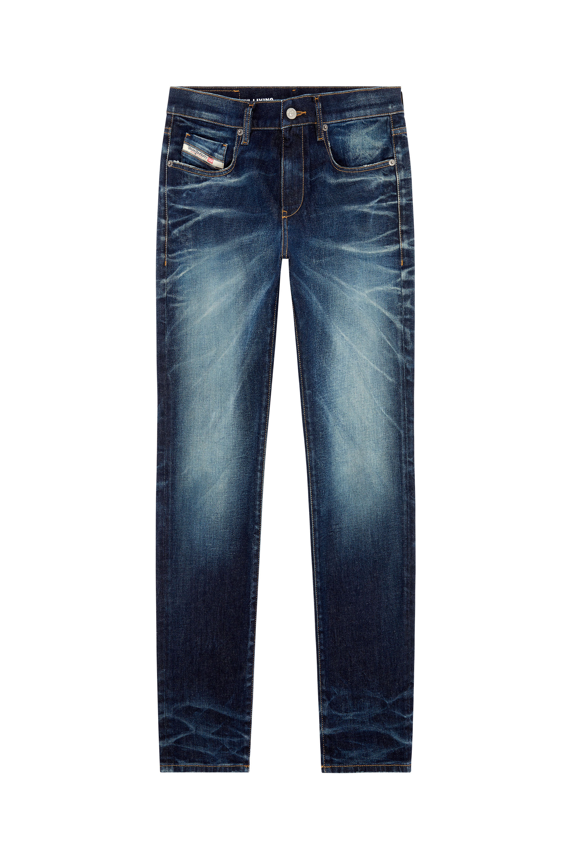 Diesel - Slim Jeans 2019 D-Strukt 09G29, Dark Blue - Image 5