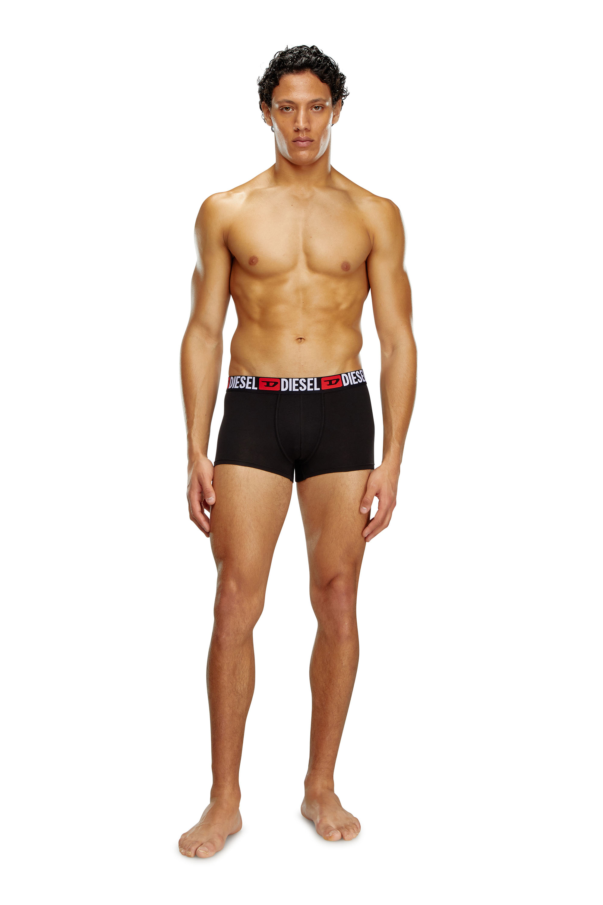 Diesel - UMBX-DAMIENTHREEPACK, Man Three-pack of all-over logo waist boxers in Black - Image 4