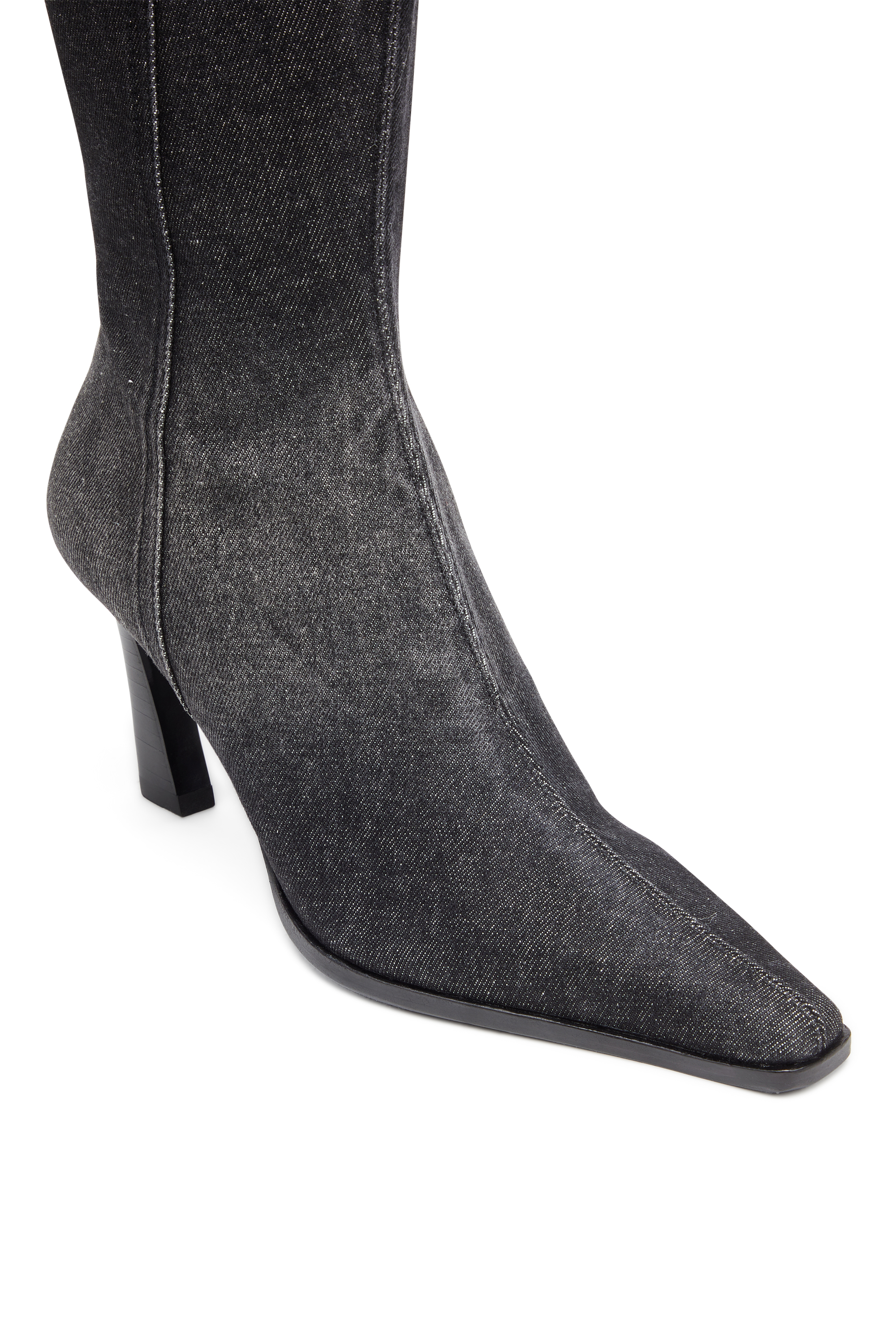 Diesel - D-ALLAS BT, Woman's D-Allas-Ankle boot in washed denim in Black - 5