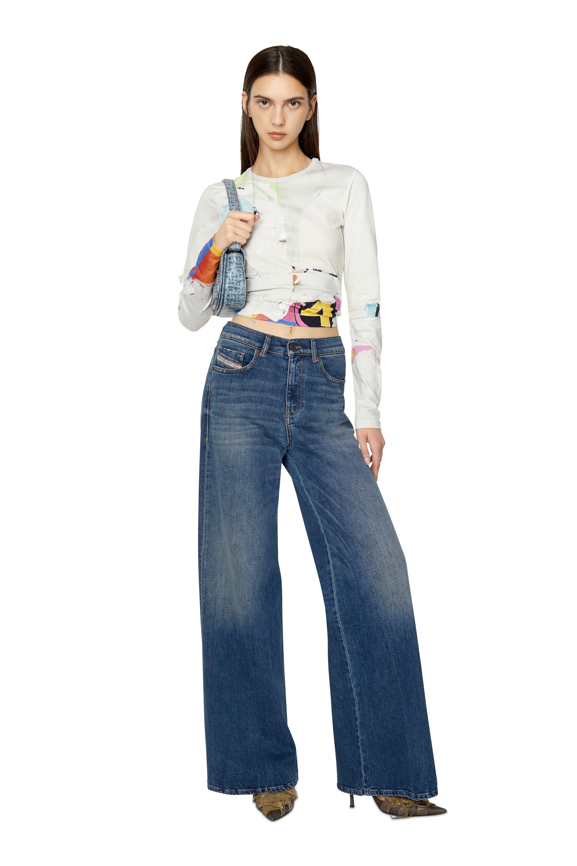 Diesel - Bootcut and Flare Jeans 1978 D-Akemi 09E66, Dark Blue - Image 6