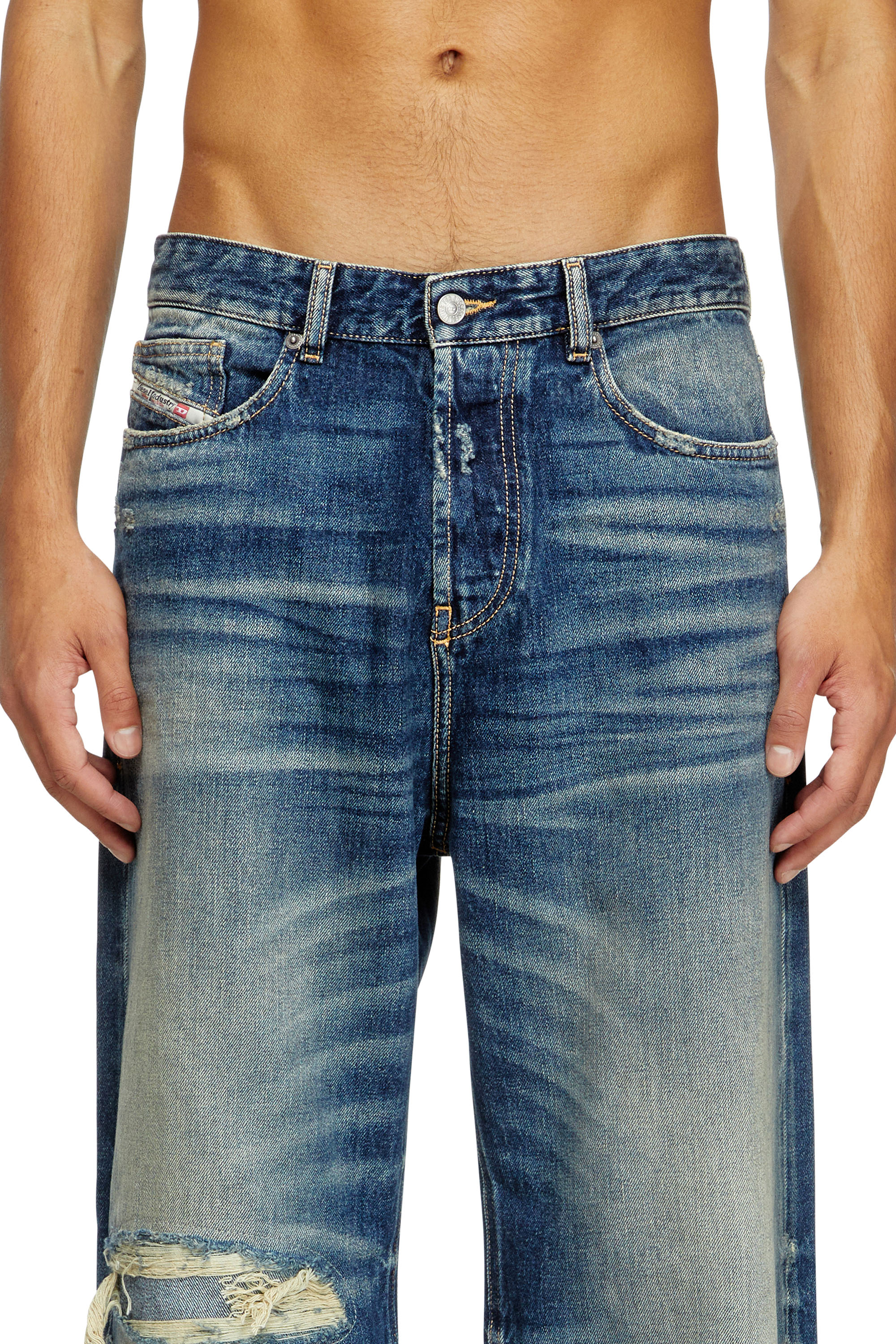 Diesel - Man's Relaxed Jeans D-Rise 09J95, Dark Blue - 5