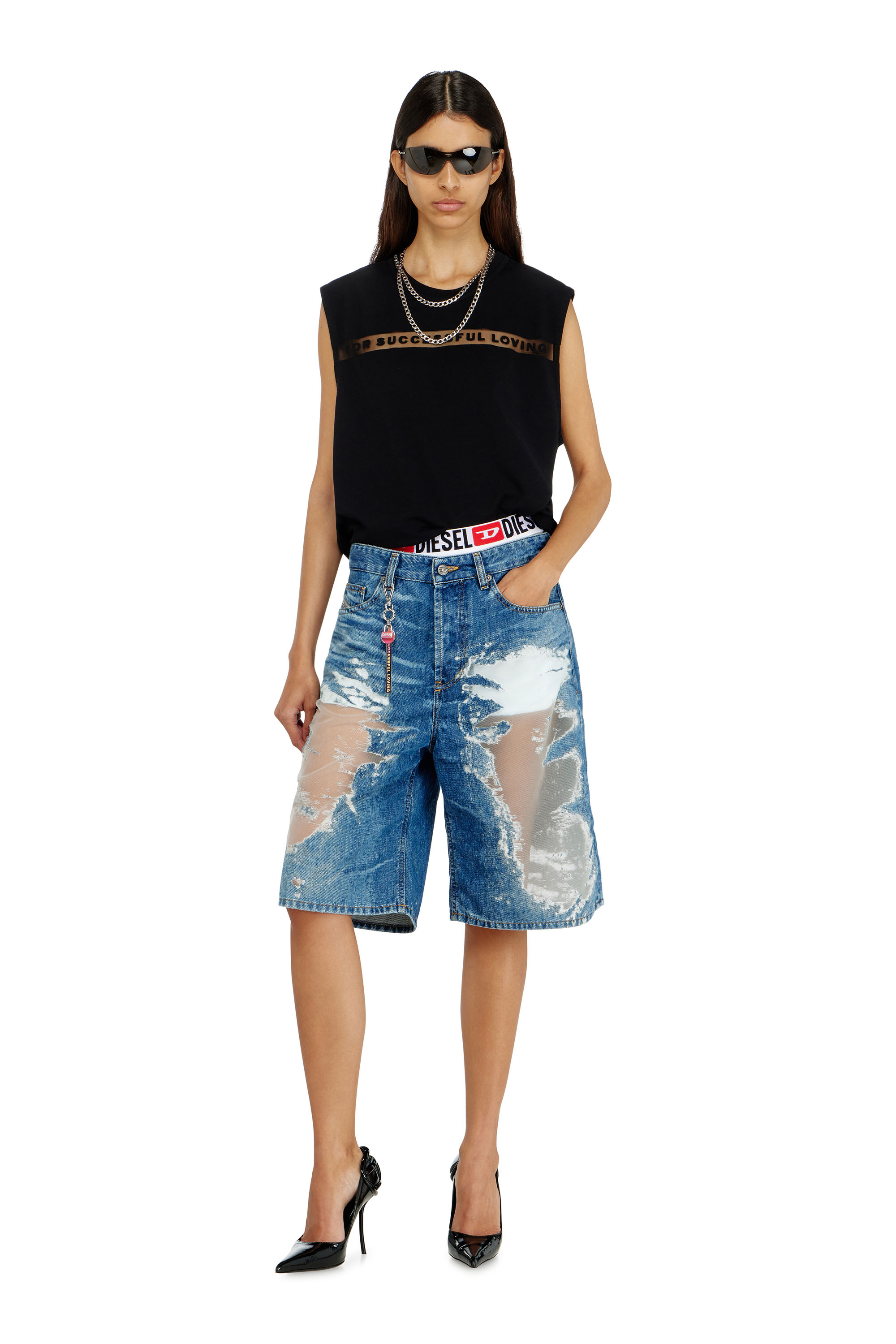 Diesel - PR-T-NORM-BISC-MATI-R, Unisex's Tank top with For Successful Loving logo in Black - 7