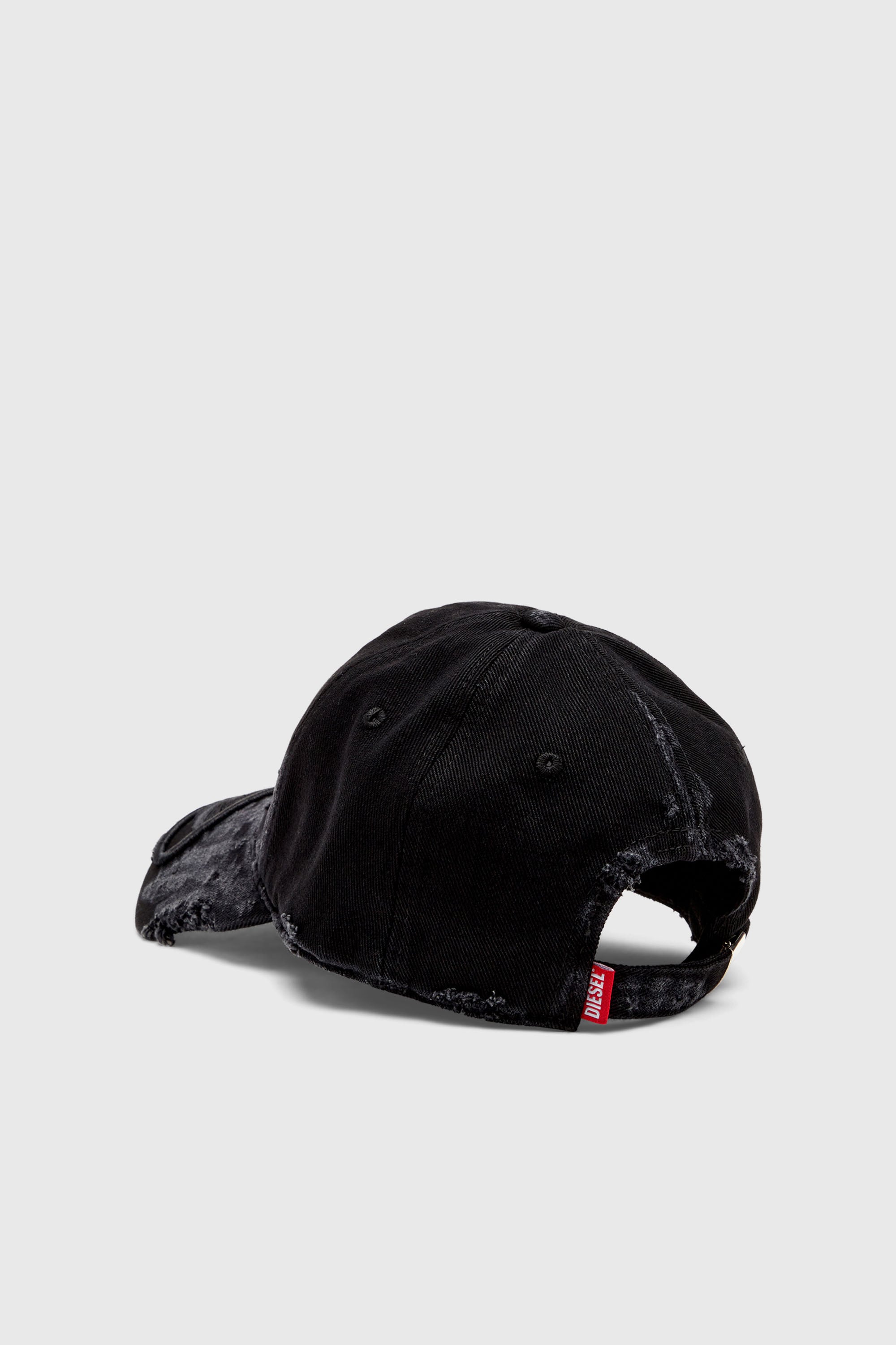 Diesel - C-ODY, Man's Distressed denim baseball cap in Black - 2