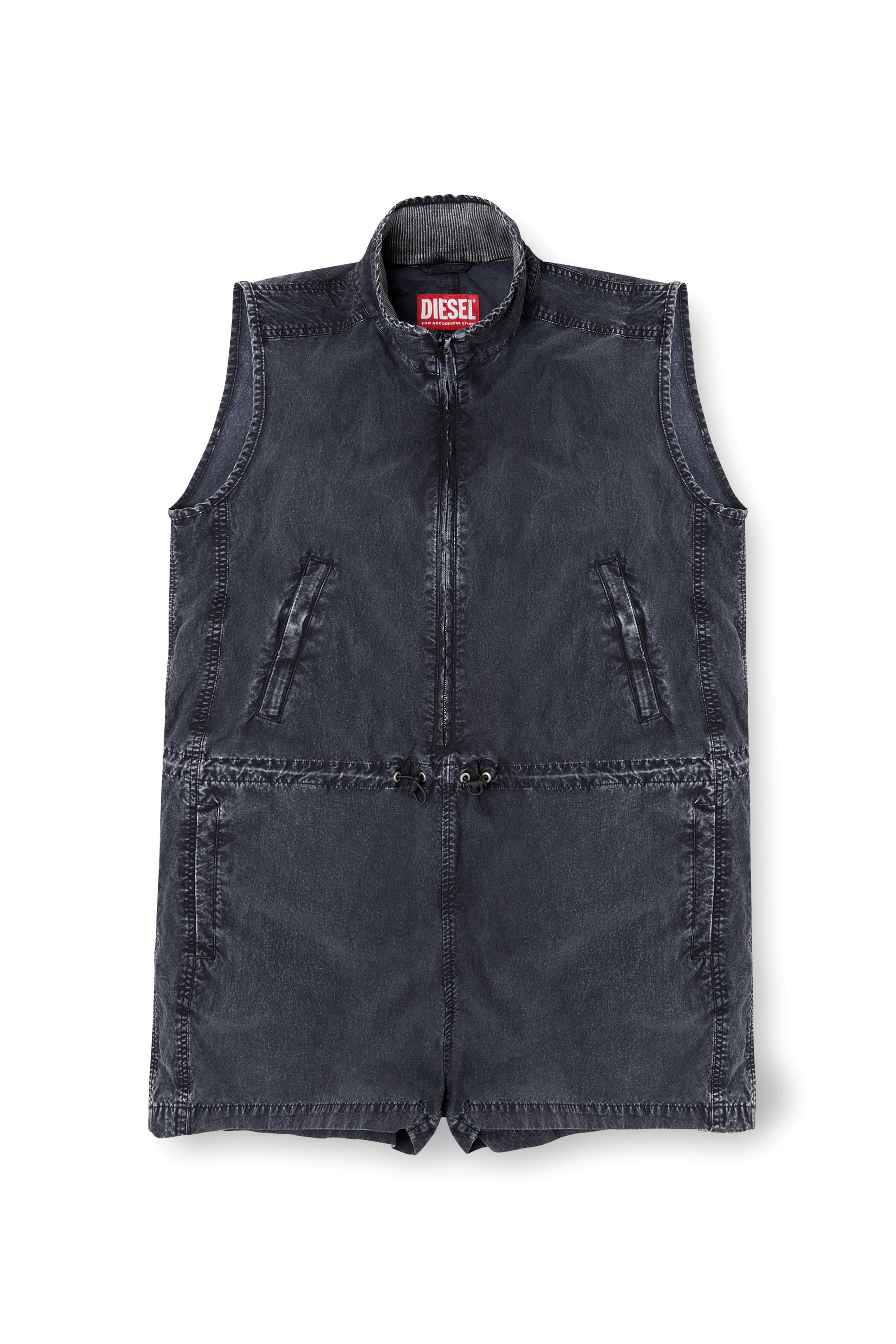 Diesel - J-ANNET, Woman's Playsuit in treated nylon in Dark Blue - 5
