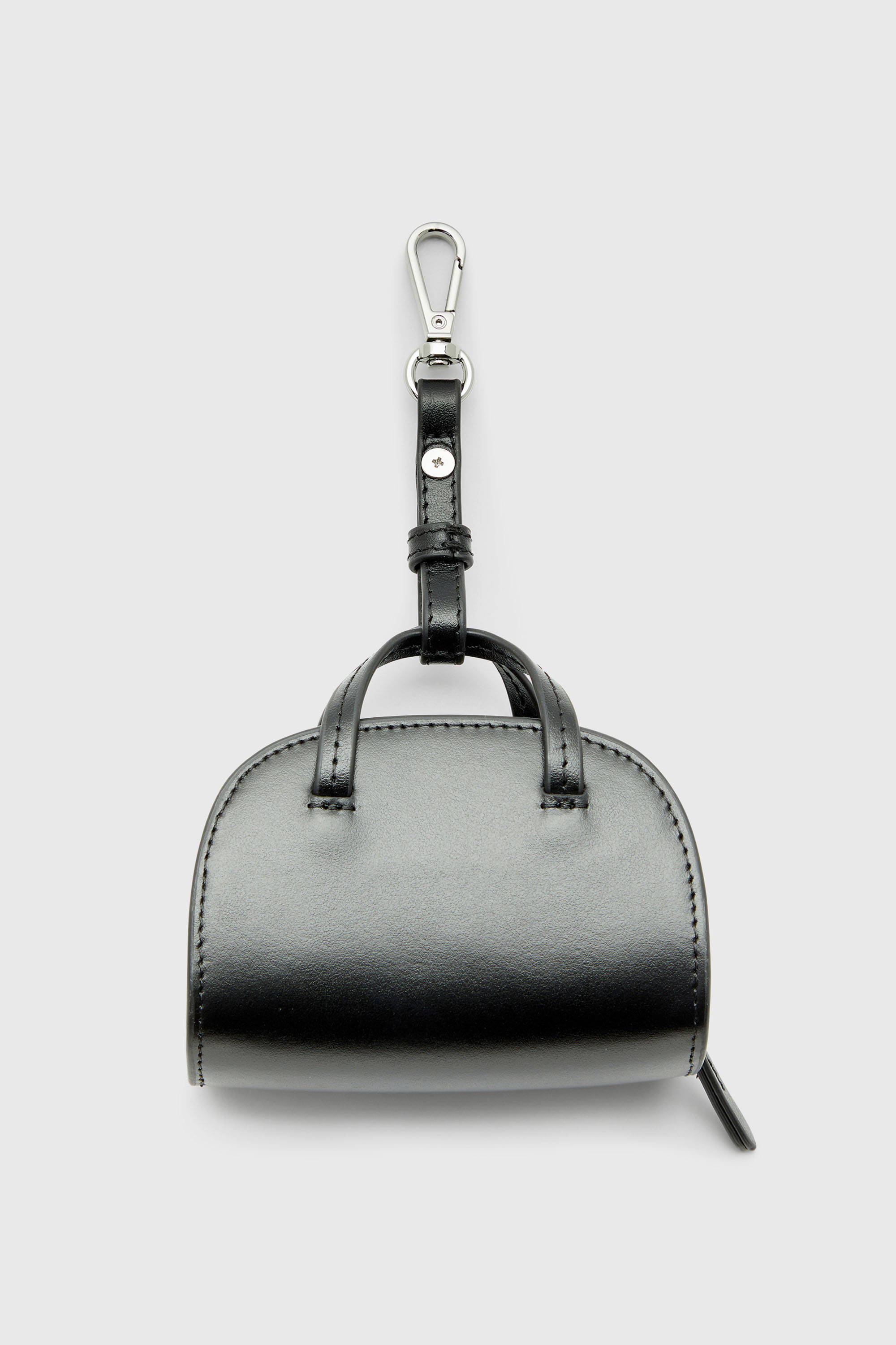 Diesel - 1DR DOME M CHARMS, Woman's Miniature bag charm in leather in Black - 2
