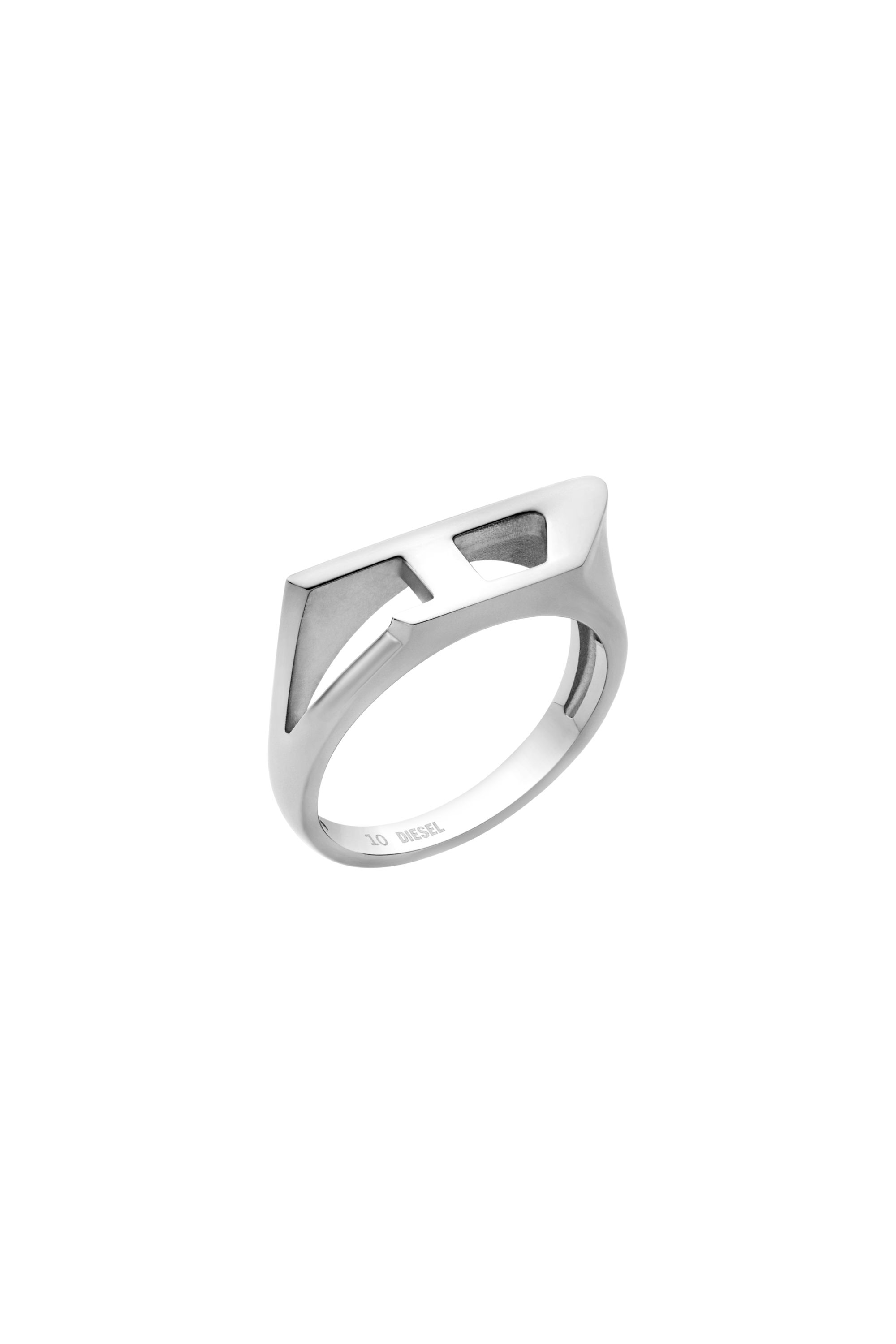 Diesel - DX1638040 JEWELLERY, Unisex's Stainless steel signet ring in Silver - 1