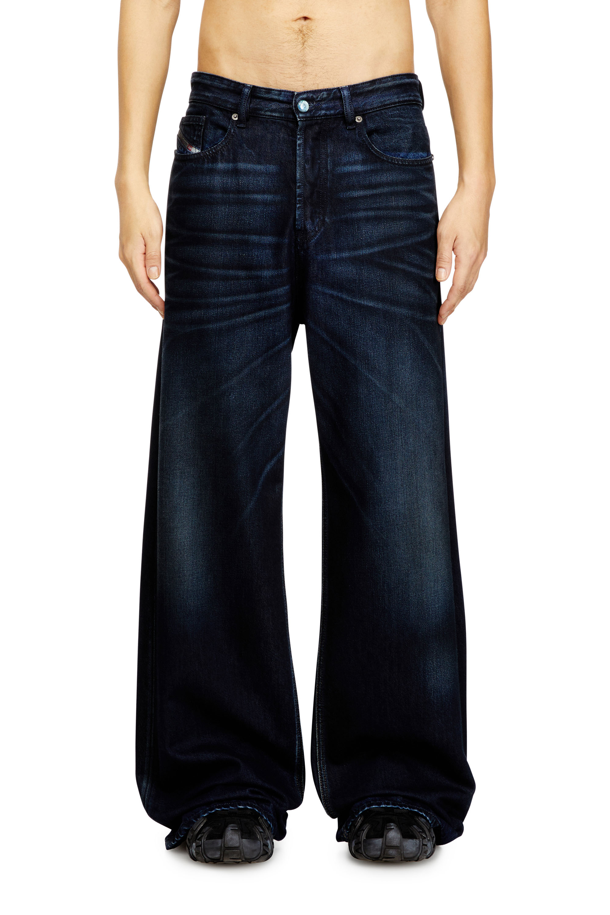 Diesel - Man's Relaxed Jeans D-Rise 09N21, Dark Blue - 3